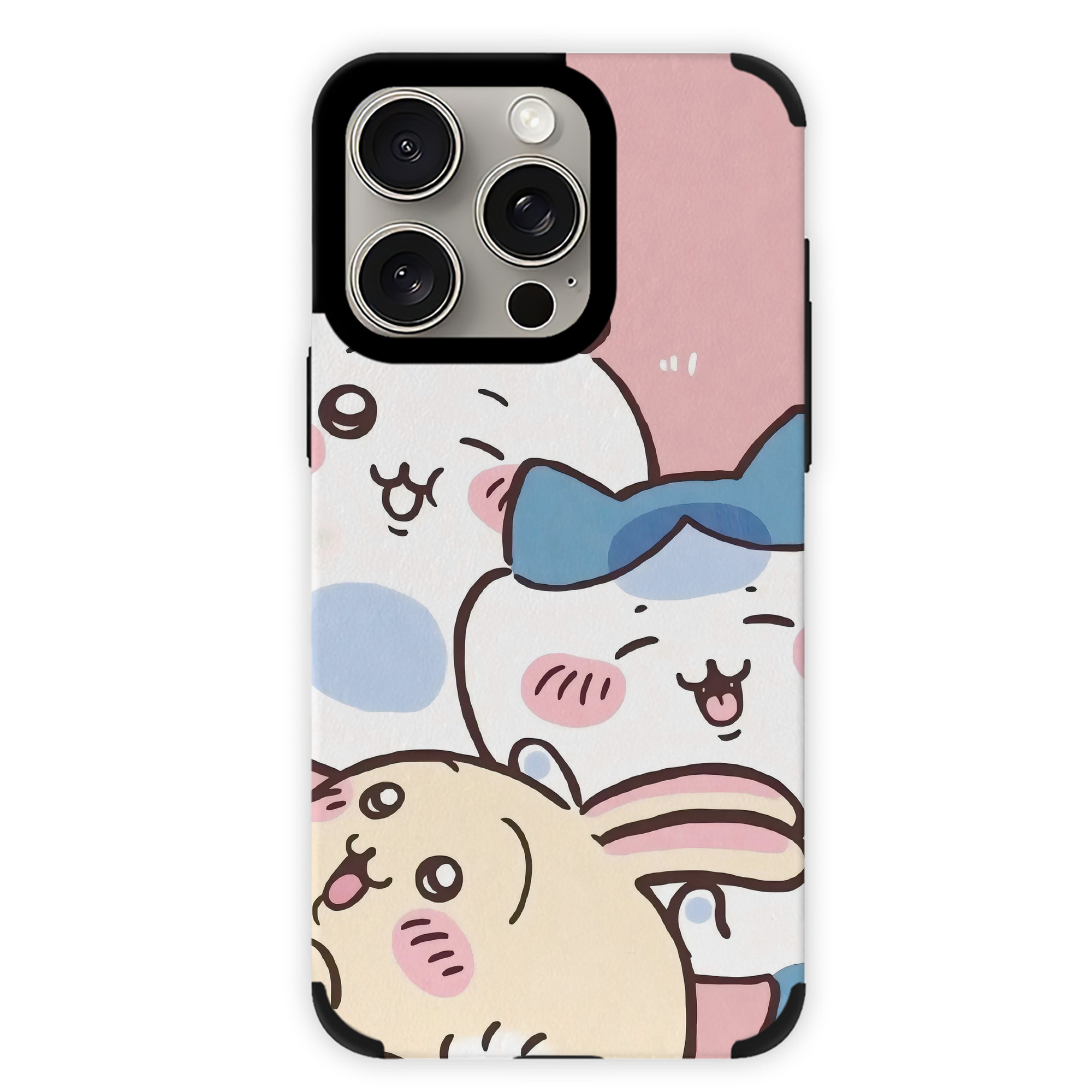 （画像用） ちいかわ Chii-kawa 【iPhone15ProMax対応】 PUレザー スマホケース 耐衝撃＆黄変防止
