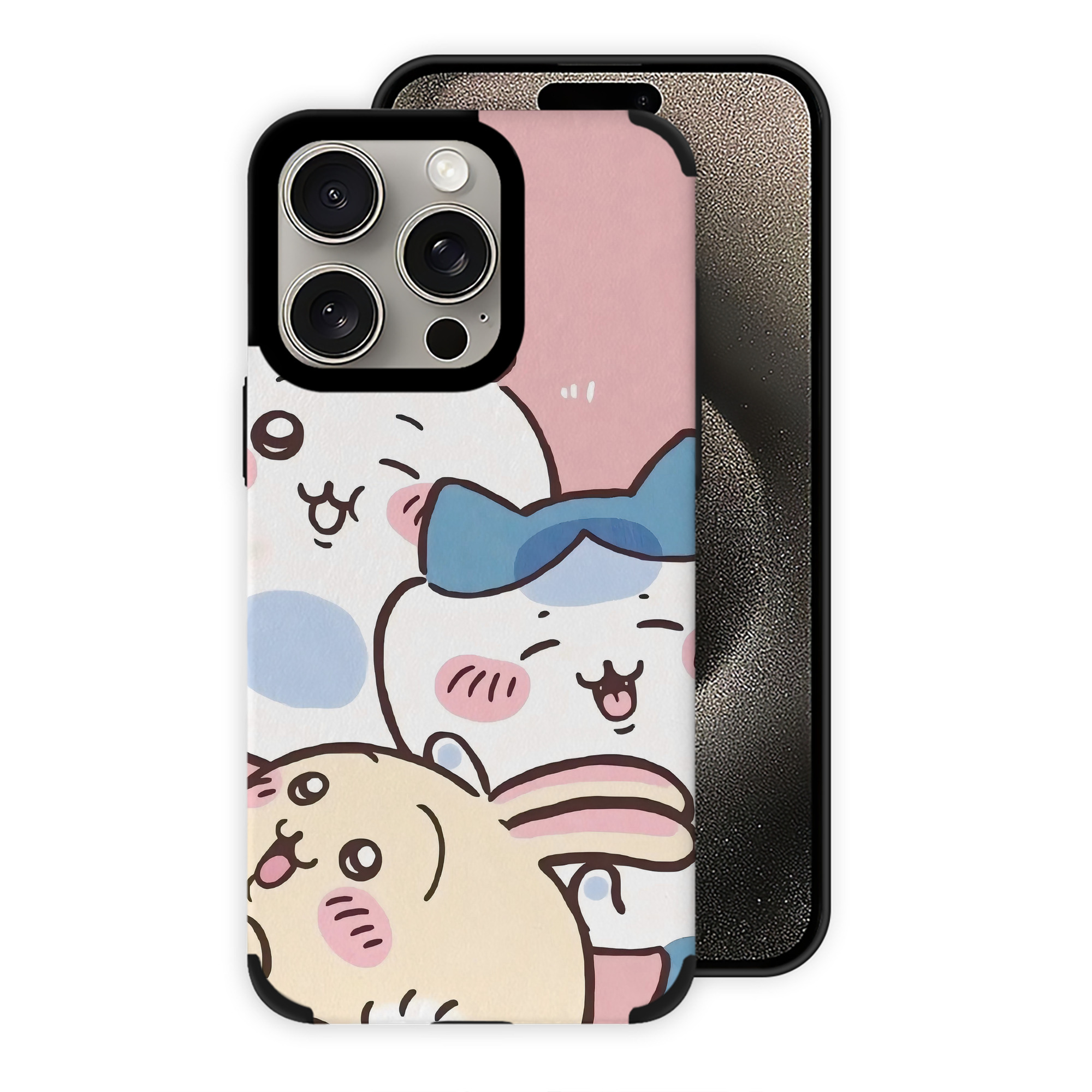 （画像用） ちいかわ Chii-kawa 【iPhone15ProMax対応】 PUレザー スマホケース 耐衝撃＆黄変防止
