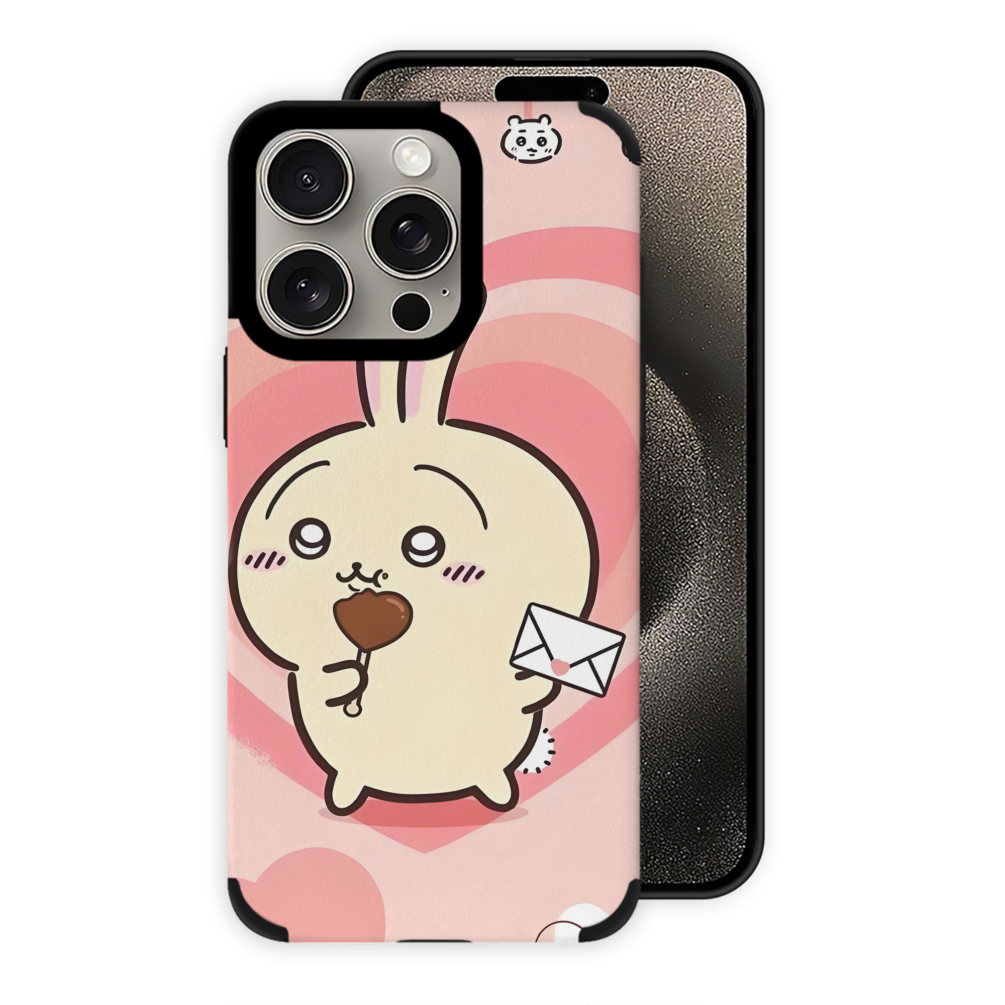 （画像用） ちいかわ Chii-kawa 【iPhone15ProMax対応】 PUレザー スマホケース 耐衝撃＆黄変防止
