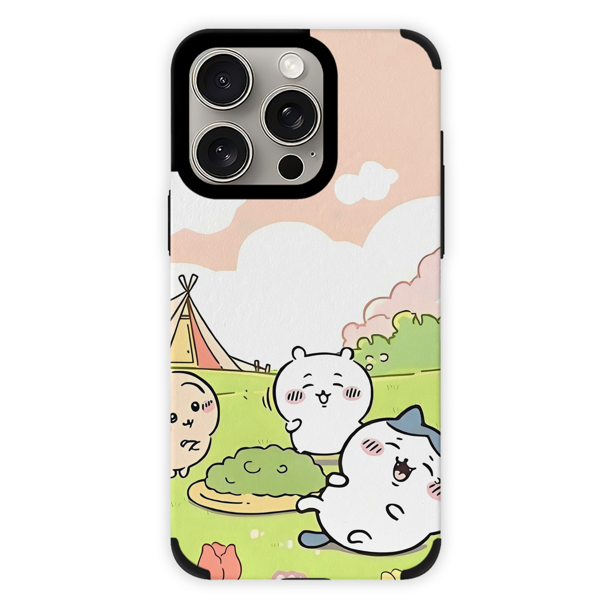 （画像用） ちいかわ Chii-kawa 【iPhone15ProMax対応】 PUレザー スマホケース 耐衝撃＆黄変防止