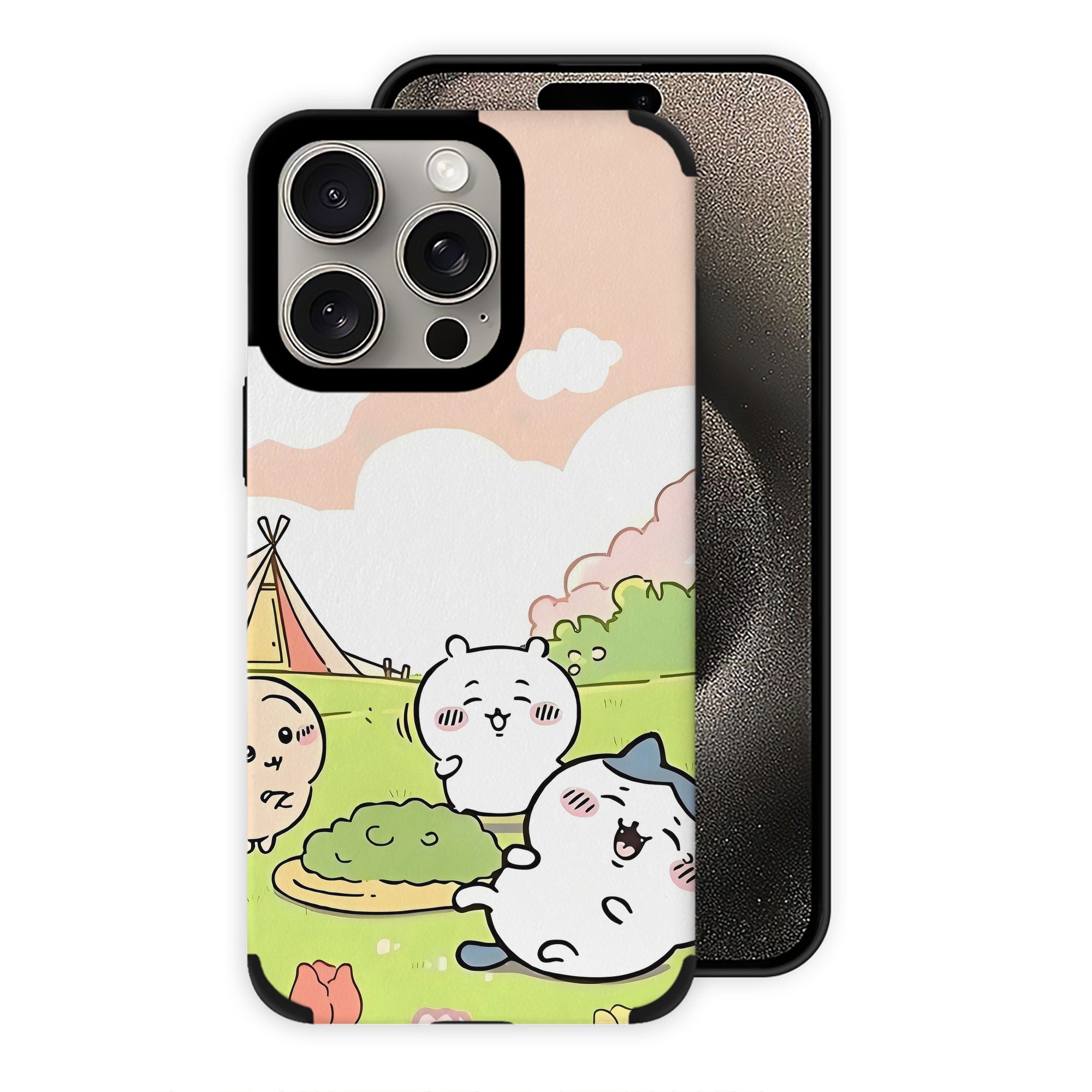 （画像用） ちいかわ Chii-kawa 【iPhone15ProMax対応】 PUレザー スマホケース 耐衝撃＆黄変防止