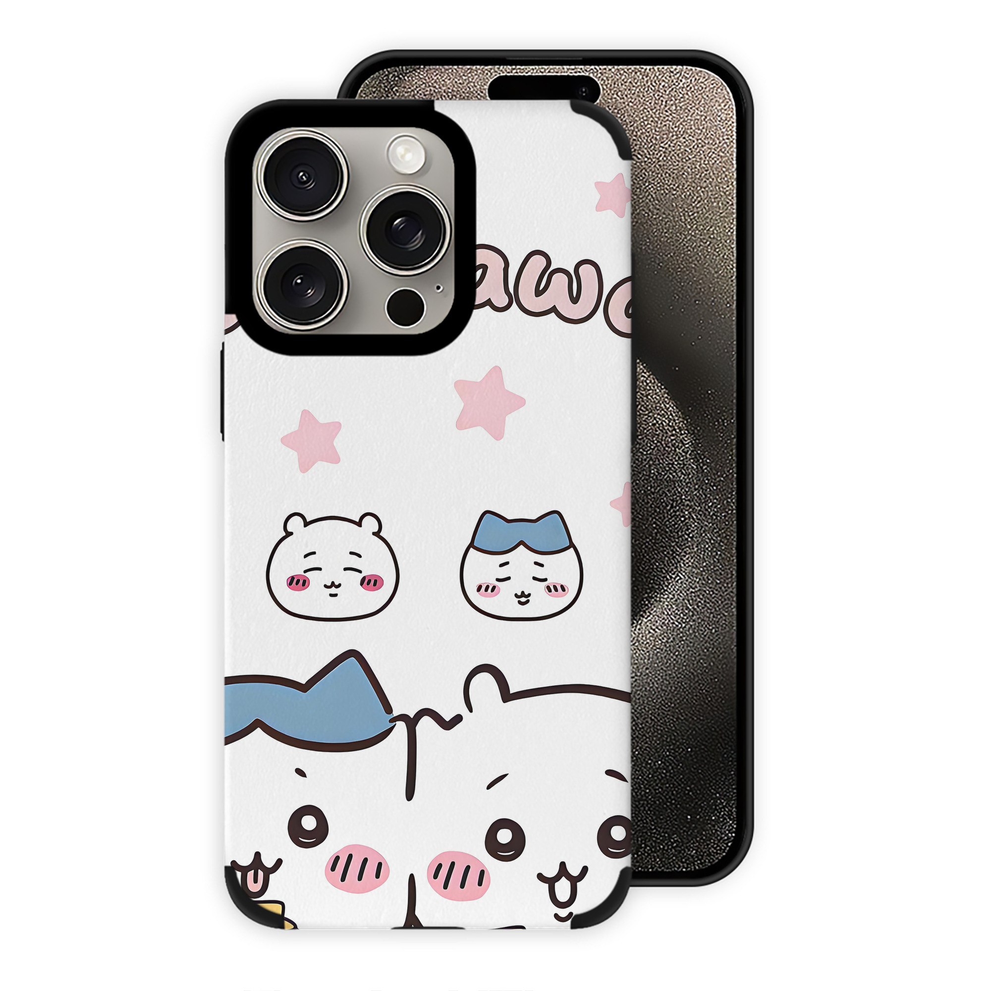 （画像用） ちいかわ Chii-kawa 【iPhone15ProMax対応】 PUレザー スマホケース 耐衝撃＆黄変防止