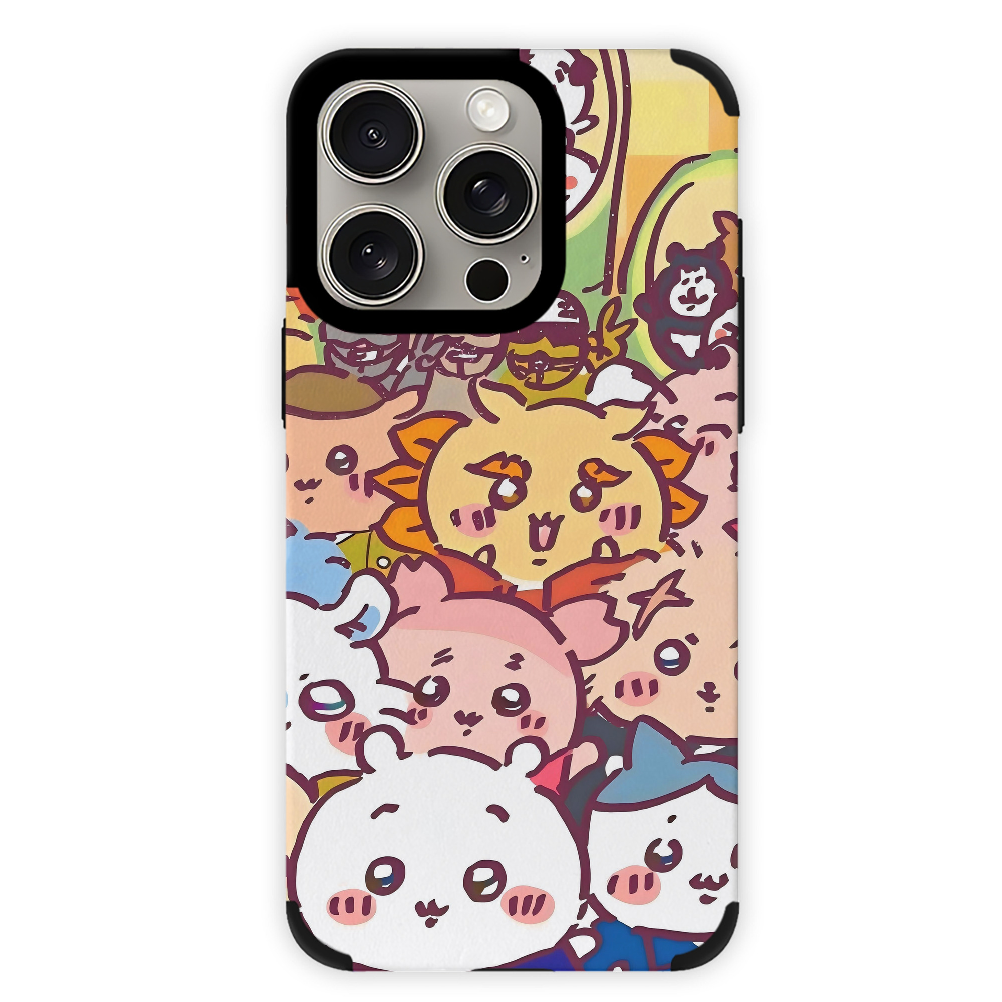 （画像用） ちいかわ Chii-kawa 【iPhone15ProMax対応】 PUレザー スマホケース 耐衝撃＆黄変防止