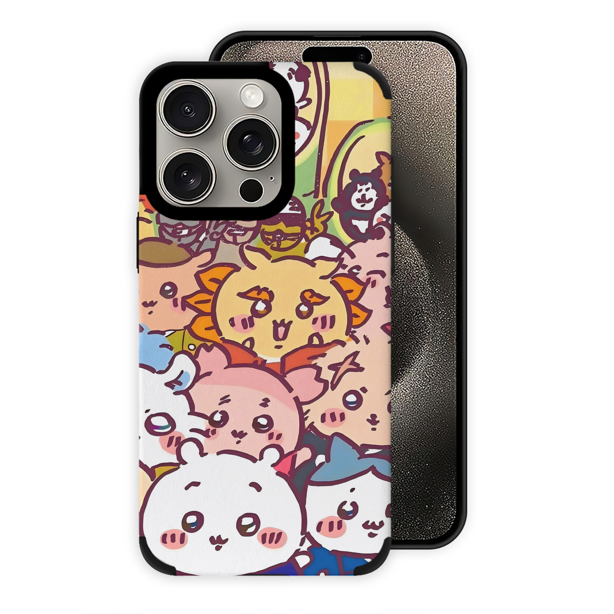 （画像用） ちいかわ Chii-kawa 【iPhone15ProMax対応】 PUレザー スマホケース 耐衝撃＆黄変防止