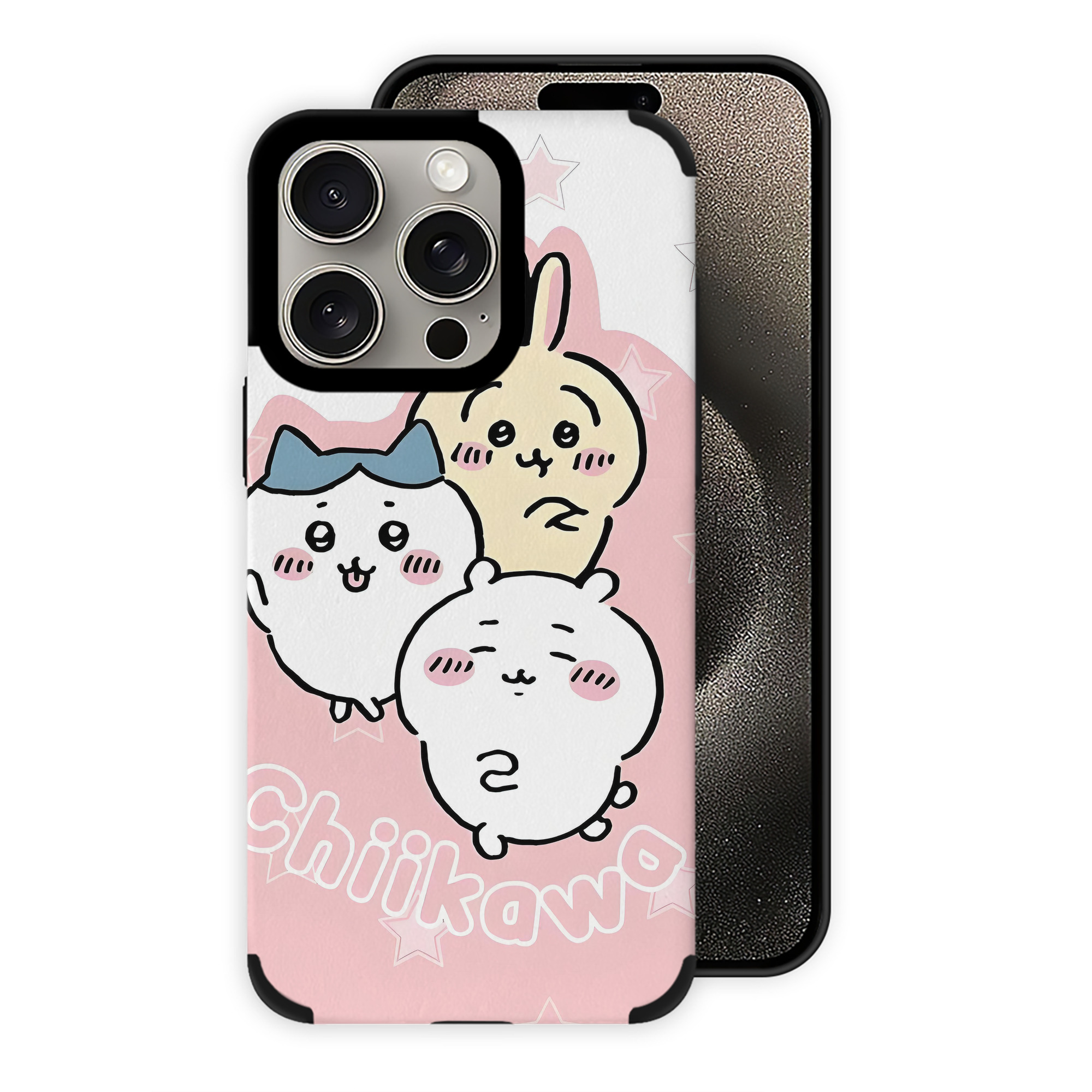 （画像用） ちいかわ Chii-kawa 【iPhone15ProMax対応】 PUレザー スマホケース 耐衝撃＆黄変防止
