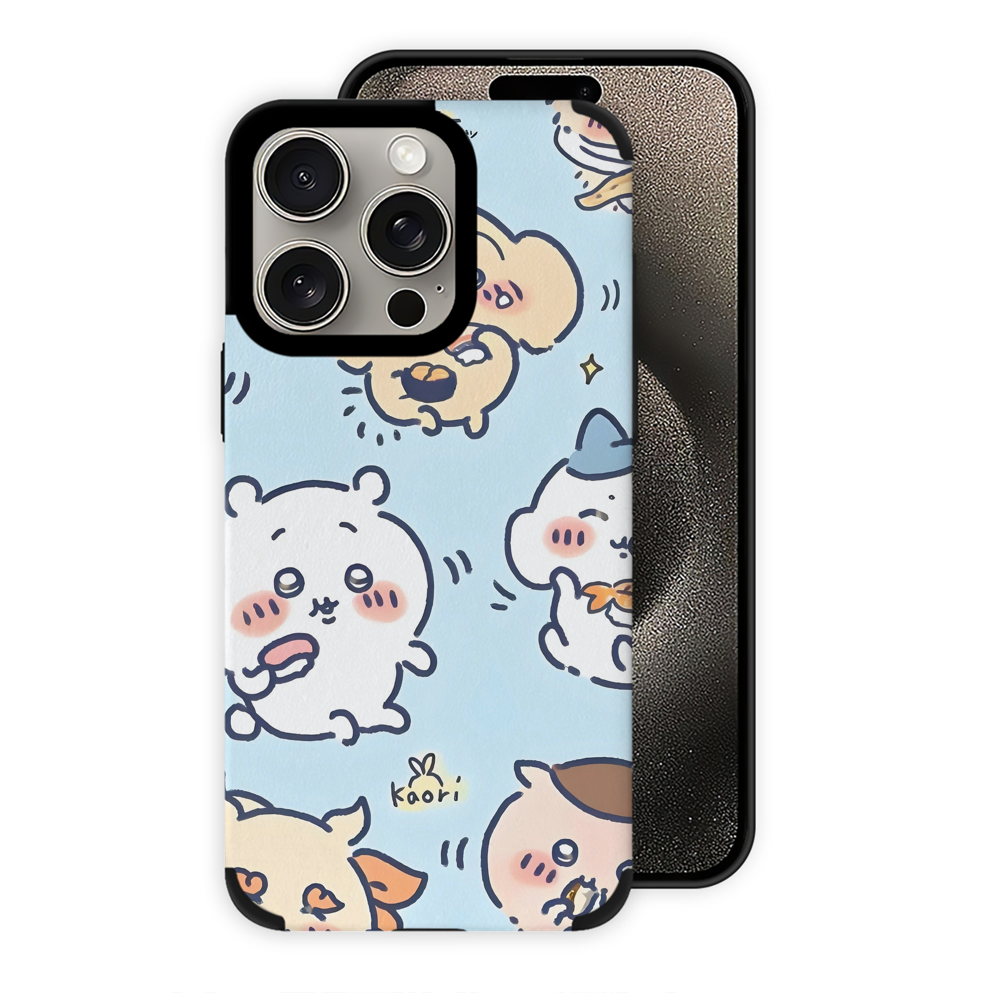 （画像用） ちいかわ Chii-kawa 【iPhone15ProMax対応】 PUレザー スマホケース 耐衝撃＆黄変防止