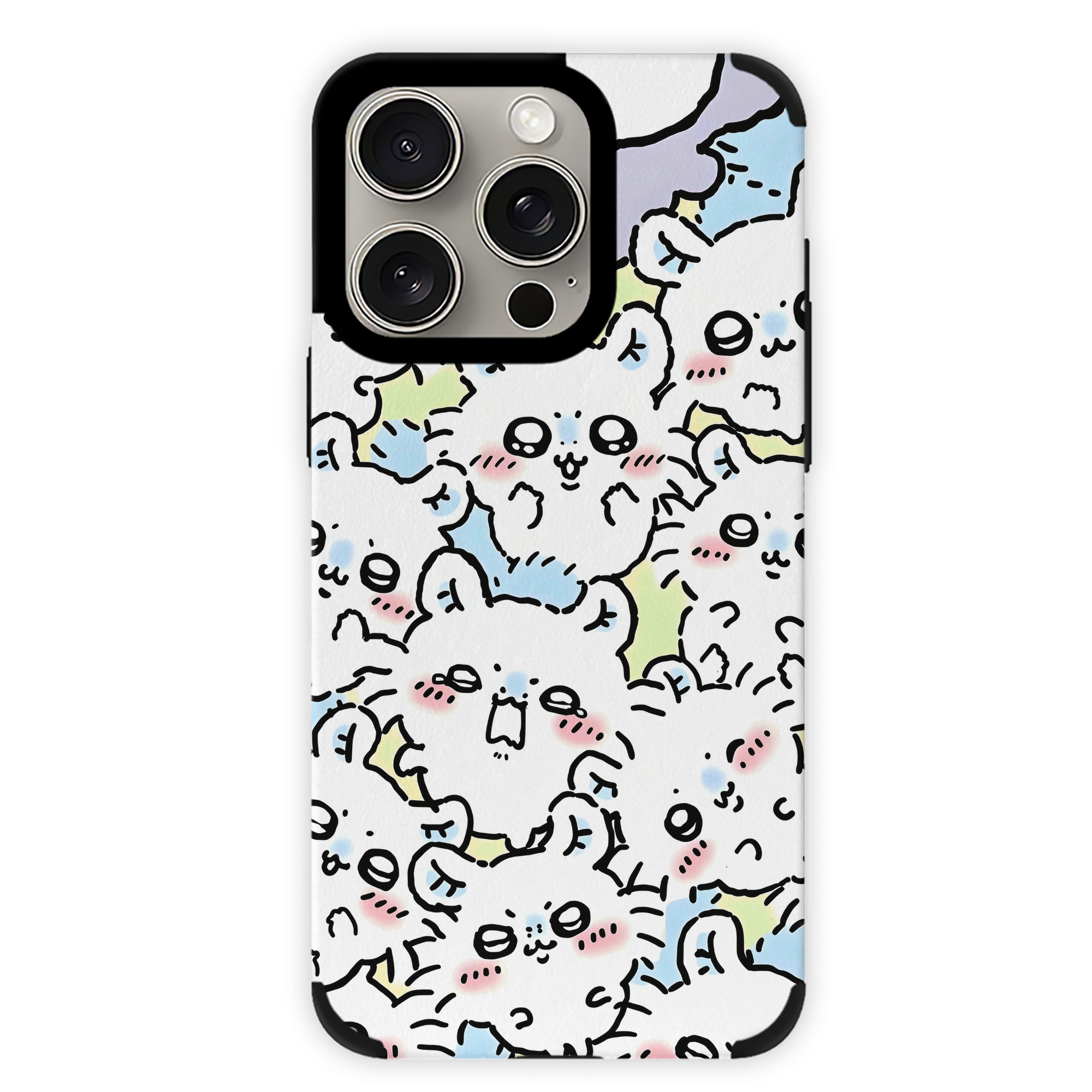 （画像用） ちいかわ Chii-kawa 【iPhone15ProMax対応】 PUレザー スマホケース 耐衝撃＆黄変防止