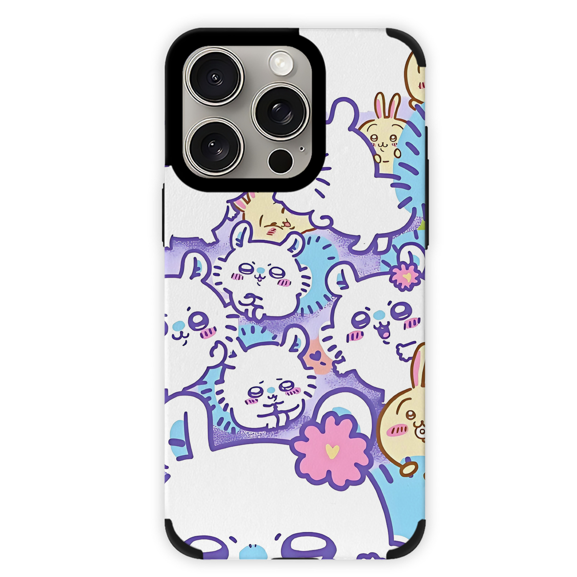 （画像用） ちいかわ Chii-kawa 【iPhone15ProMax対応】 PUレザー スマホケース 耐衝撃＆黄変防止