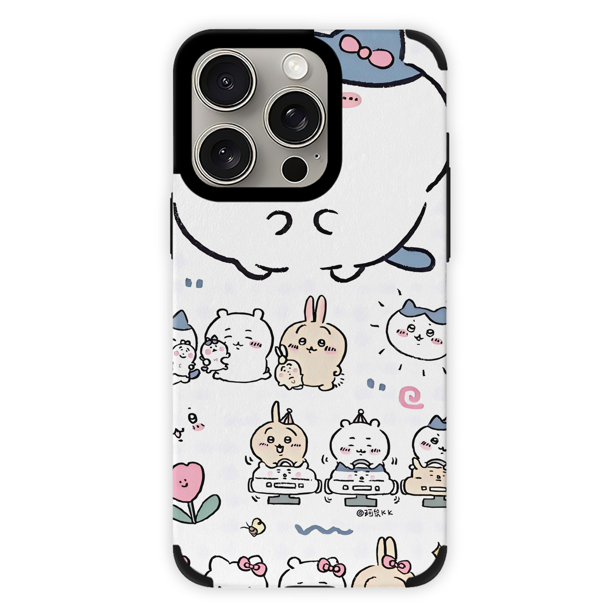 （画像用） ちいかわ Chii-kawa 【iPhone15ProMax対応】 PUレザー スマホケース 耐衝撃＆黄変防止