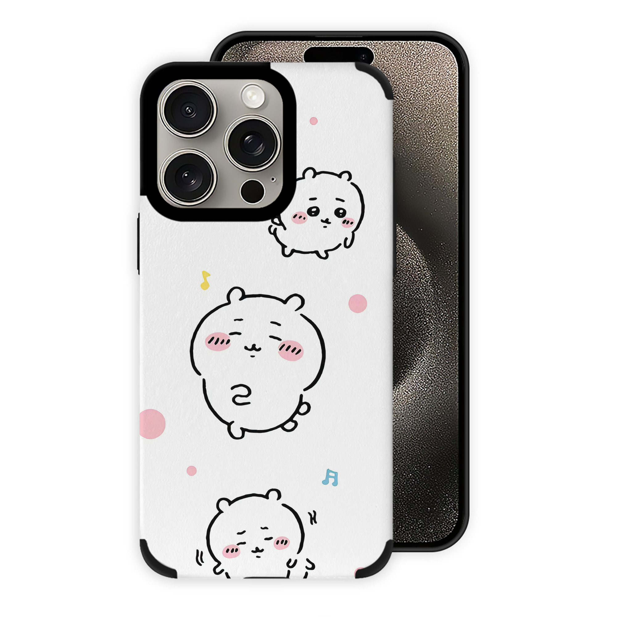 （画像用） ちいかわ Chii-kawa 【iPhone15ProMax対応】 PUレザー スマホケース 耐衝撃＆黄変防止