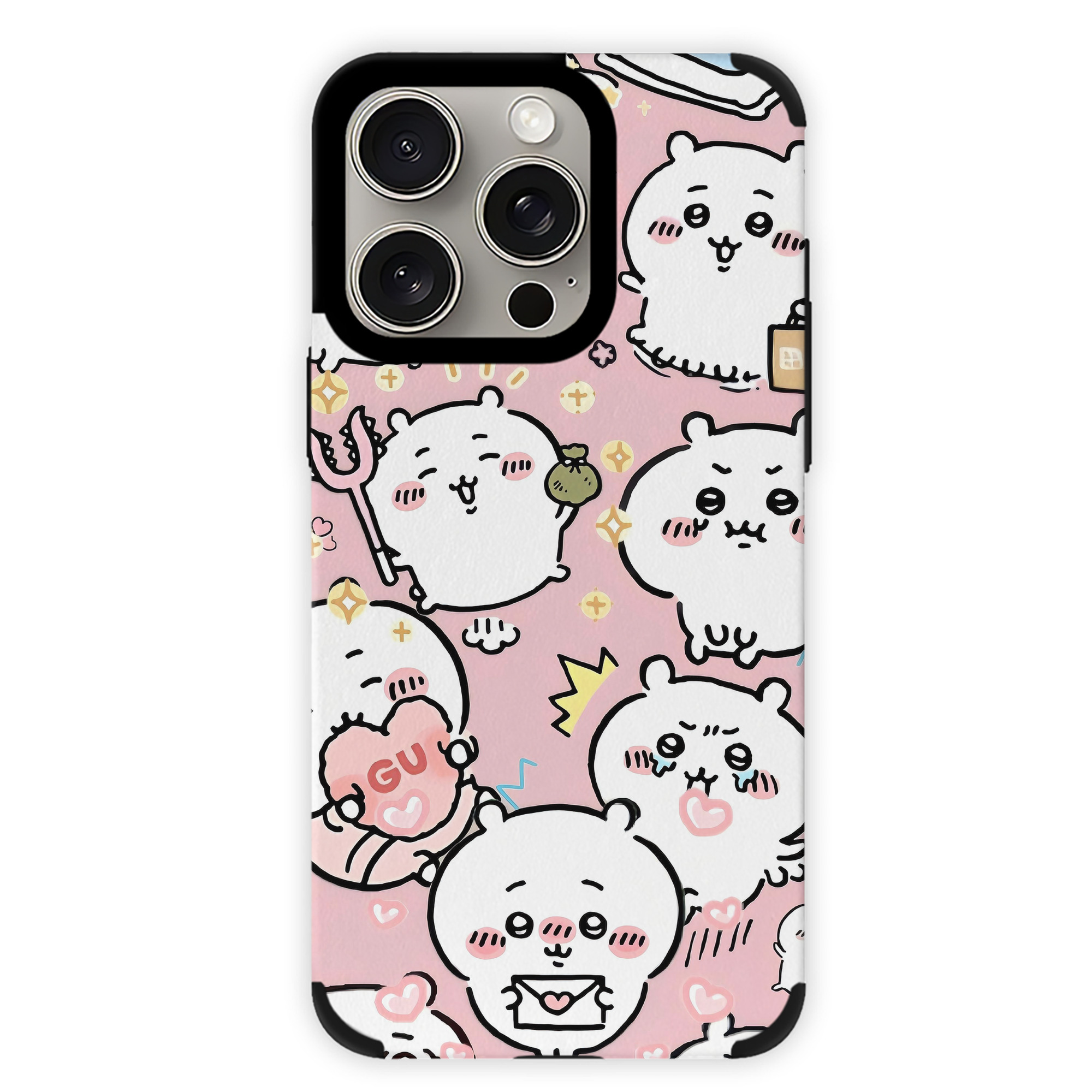 （画像用） ちいかわ Chii-kawa 【iPhone15ProMax対応】 PUレザー スマホケース 耐衝撃＆黄変防止