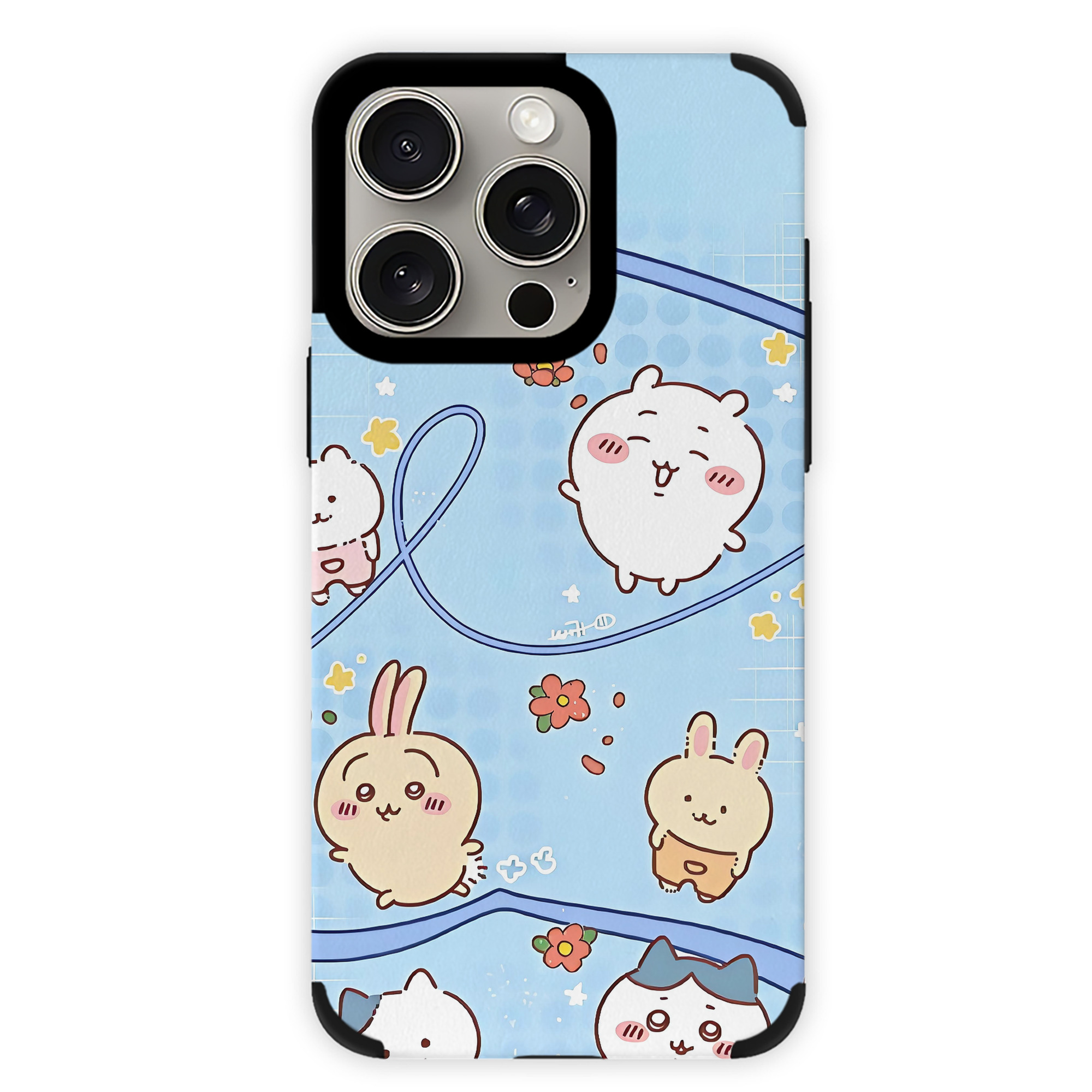 （画像用） ちいかわ Chii-kawa 【iPhone15ProMax対応】 PUレザー スマホケース 耐衝撃＆黄変防止
