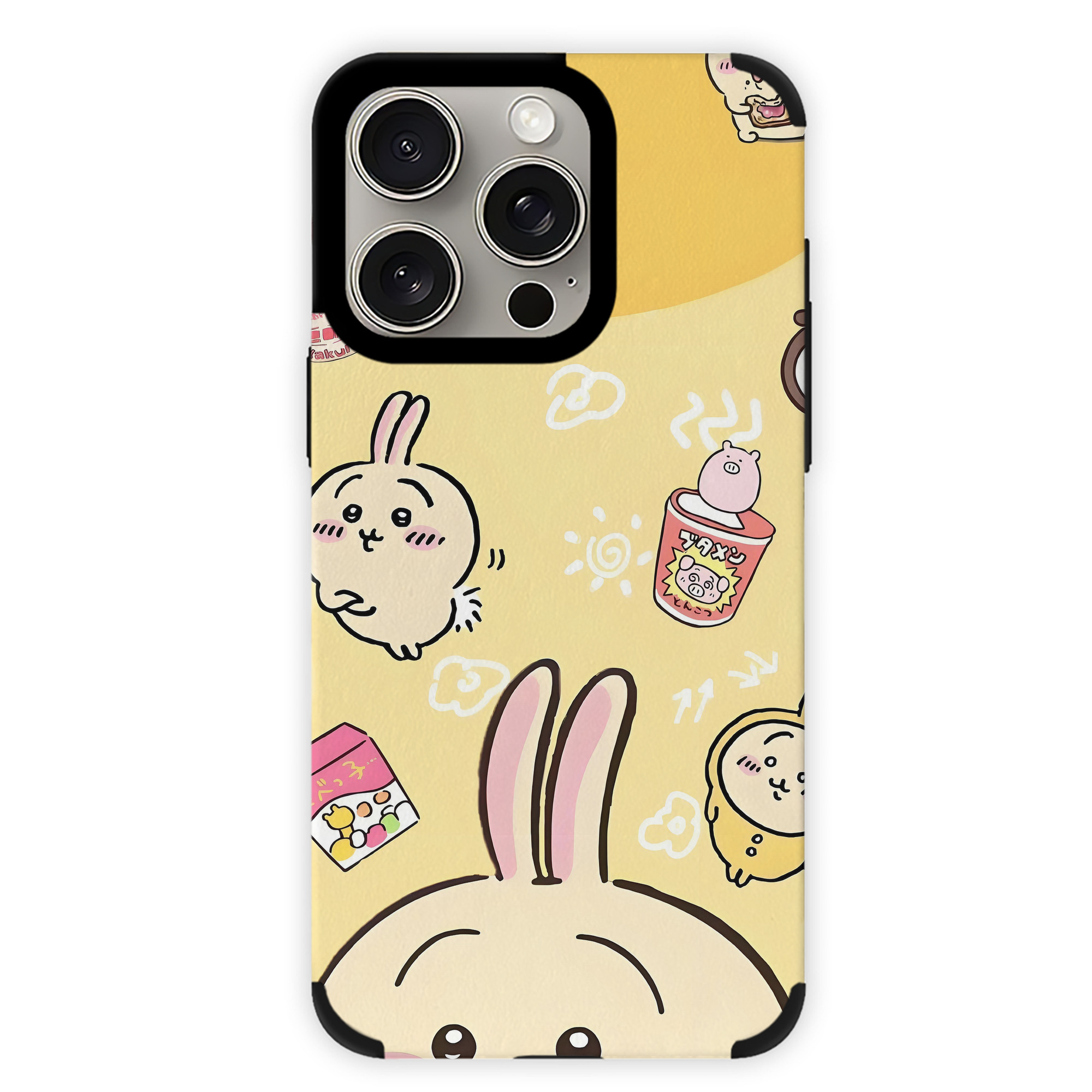 （画像用） ちいかわ Chii-kawa 【iPhone15ProMax対応】 PUレザー スマホケース 耐衝撃＆黄変防止