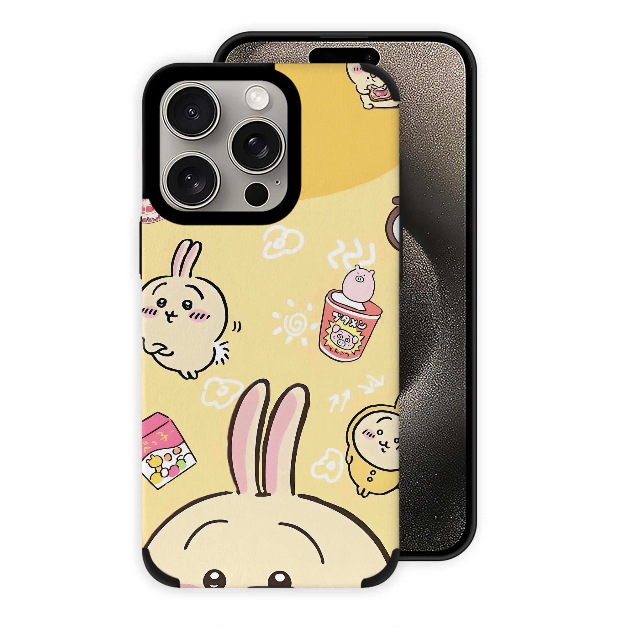 （画像用） ちいかわ Chii-kawa 【iPhone15ProMax対応】 PUレザー スマホケース 耐衝撃＆黄変防止