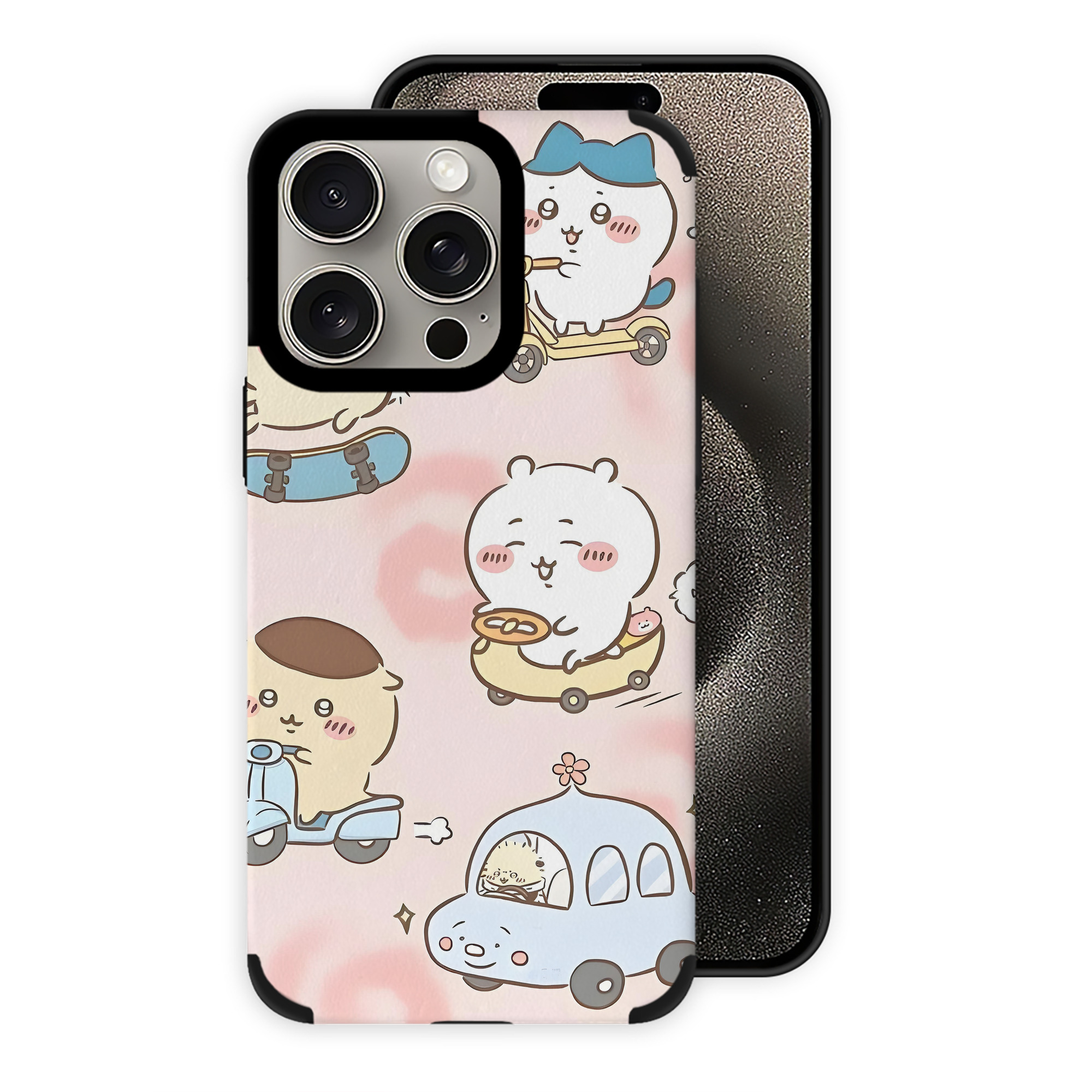 （画像用） ちいかわ Chii-kawa 【iPhone15ProMax対応】 PUレザー スマホケース 耐衝撃＆黄変防止