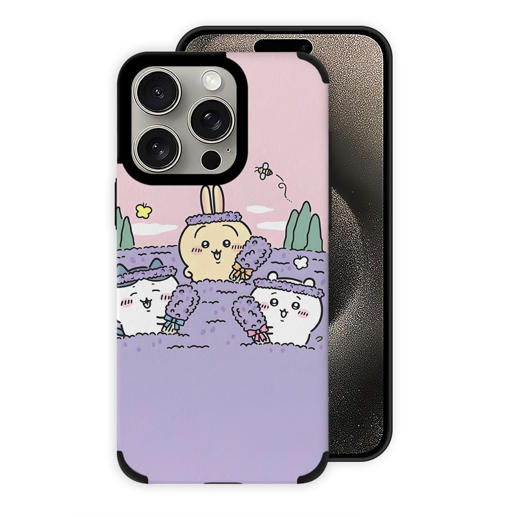 （画像用） ちいかわ Chii-kawa 【iPhone15ProMax対応】 PUレザー スマホケース 耐衝撃＆黄変防止