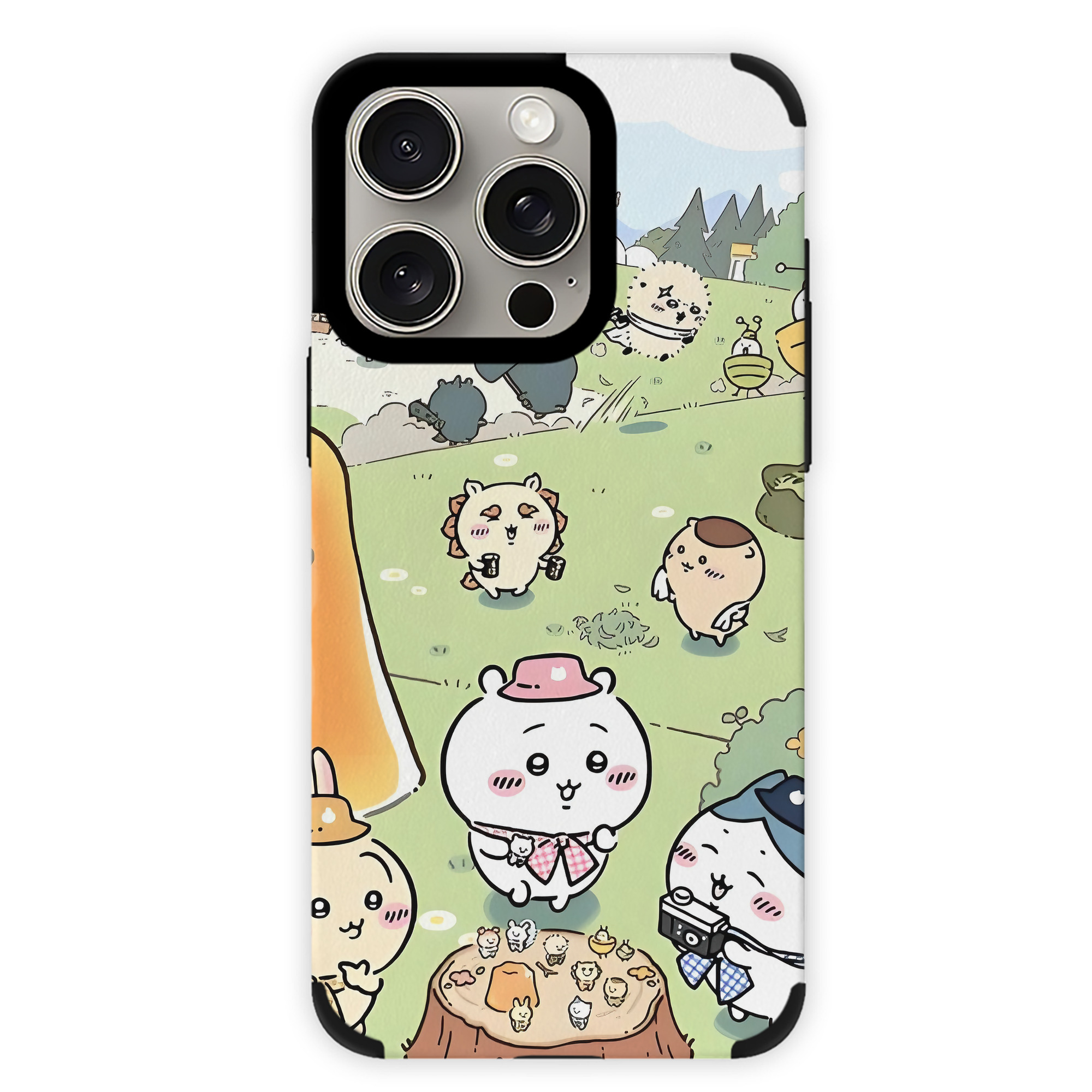 （画像用） ちいかわ Chii-kawa 【iPhone15ProMax対応】 PUレザー スマホケース 耐衝撃＆黄変防止