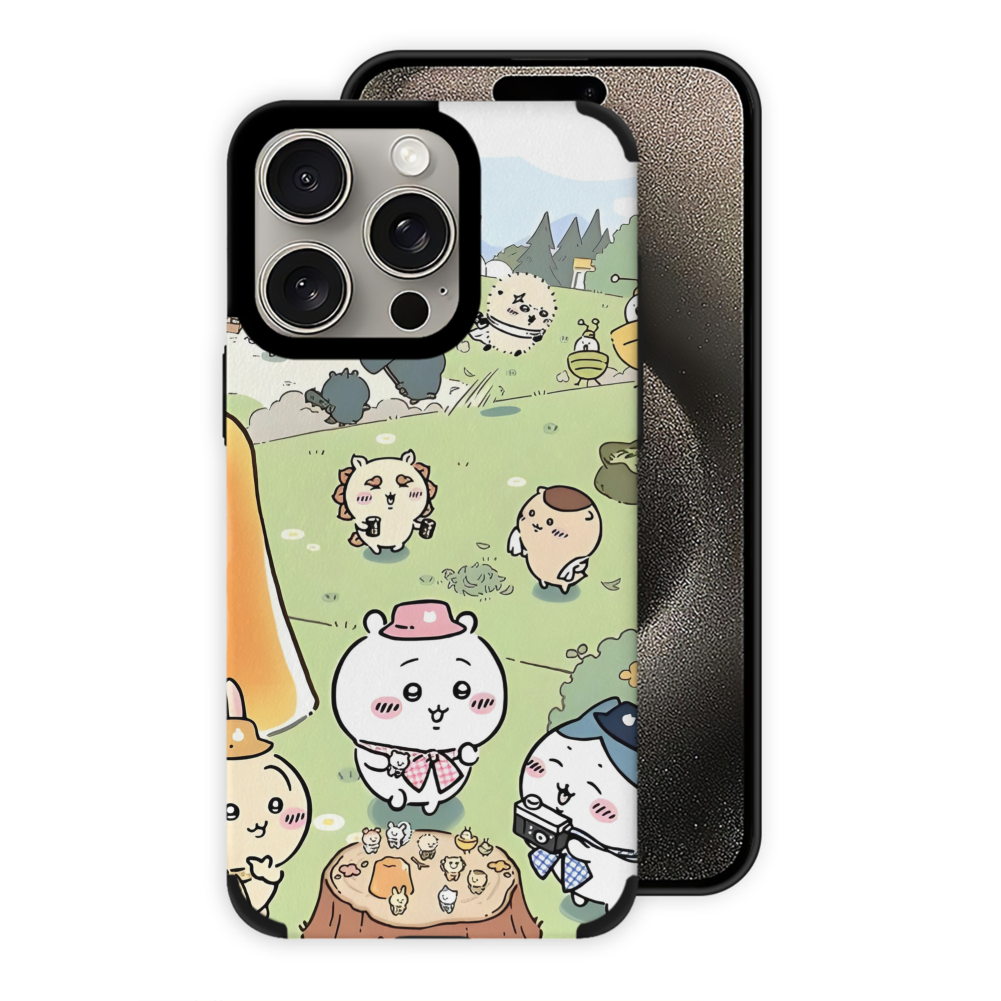 （画像用） ちいかわ Chii-kawa 【iPhone15ProMax対応】 PUレザー スマホケース 耐衝撃＆黄変防止