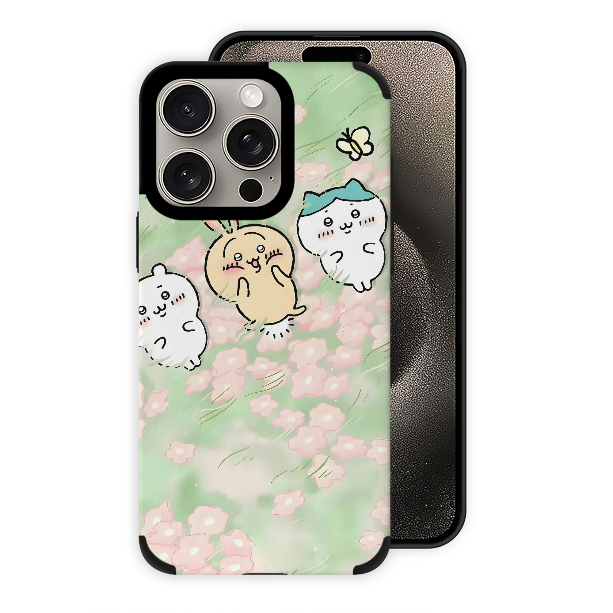 （画像用） ちいかわ Chii-kawa 【iPhone15ProMax対応】 PUレザー スマホケース 耐衝撃＆黄変防止