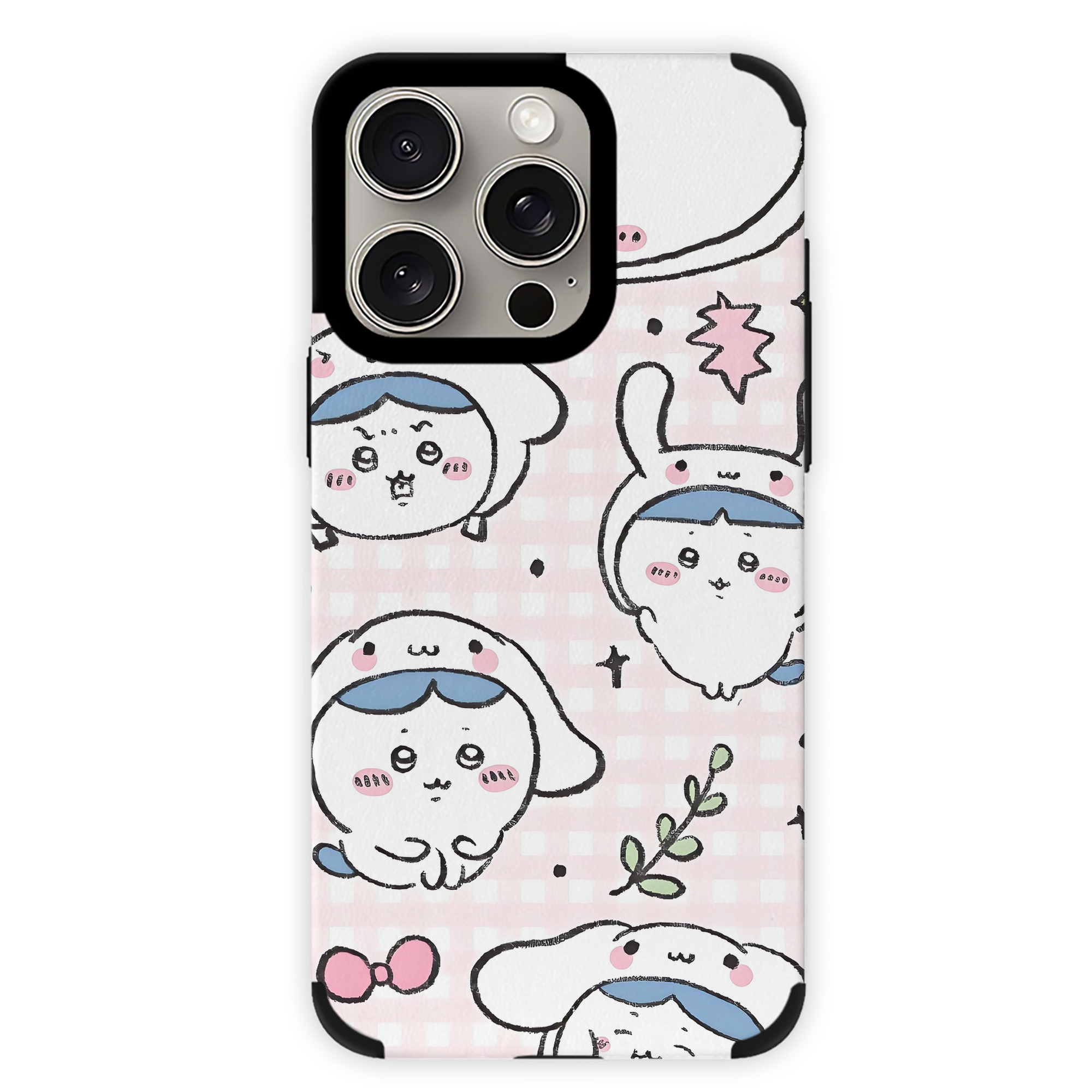 （画像用） ちいかわ Chii-kawa 【iPhone15ProMax対応】 PUレザー スマホケース 耐衝撃＆黄変防止
