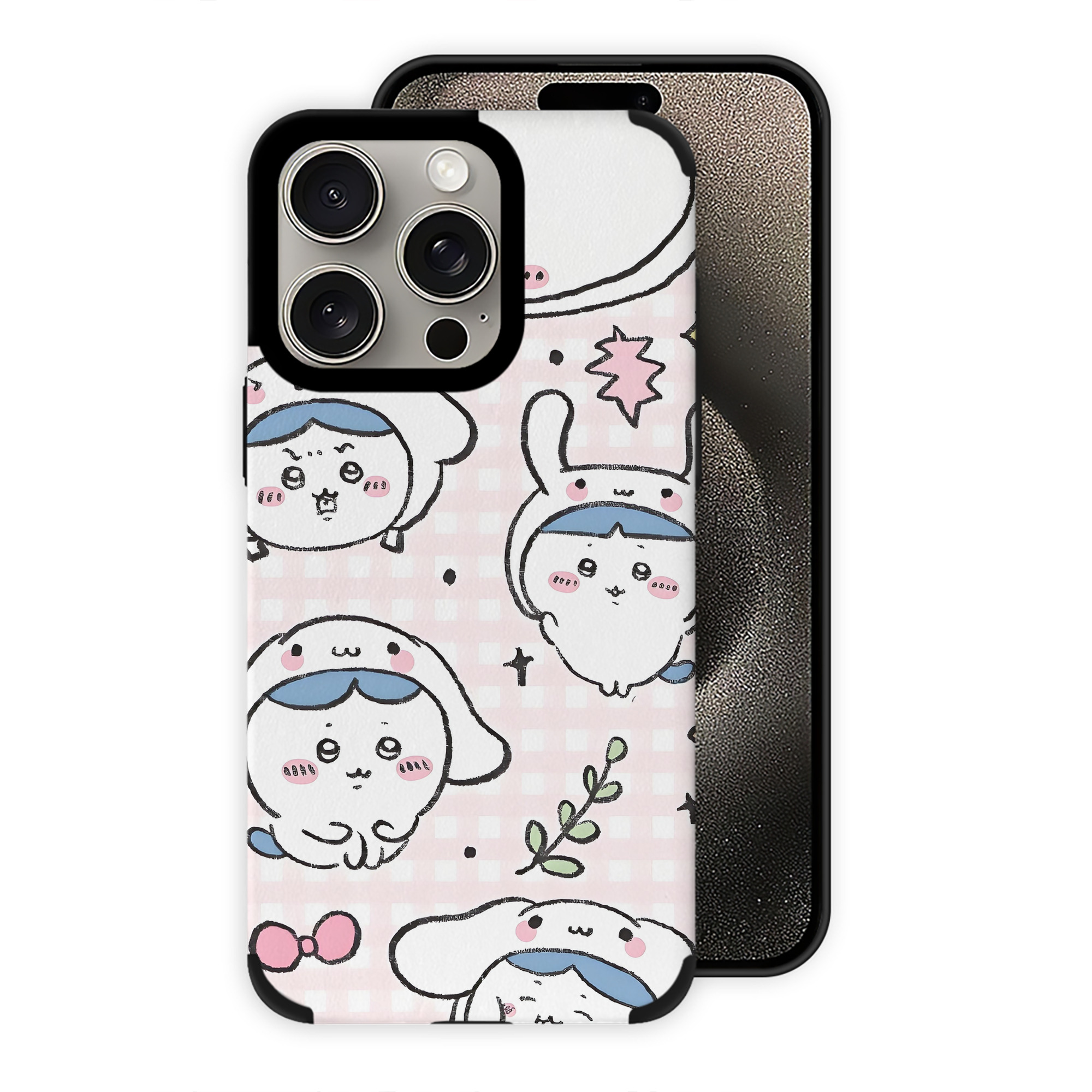 （画像用） ちいかわ Chii-kawa 【iPhone15ProMax対応】 PUレザー スマホケース 耐衝撃＆黄変防止