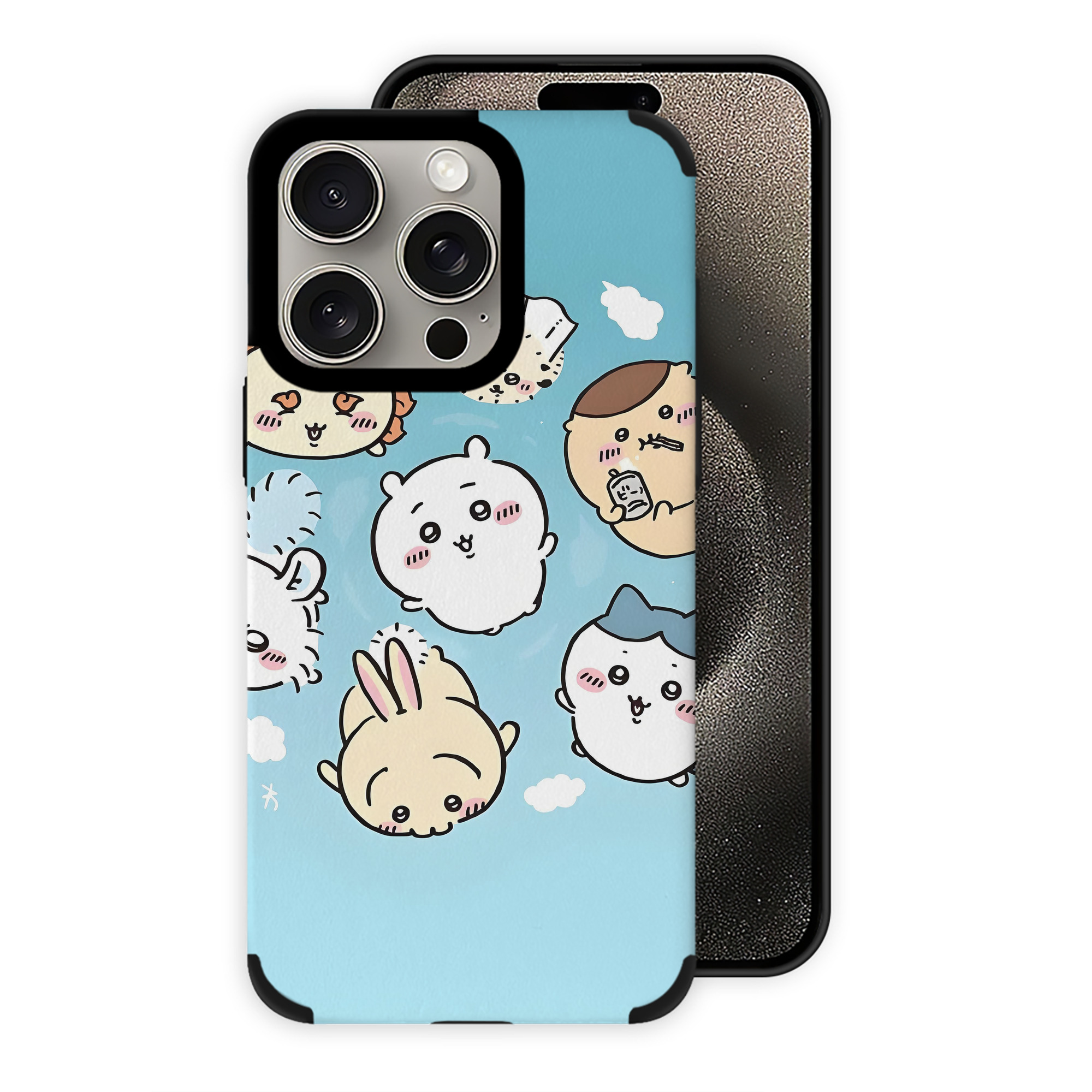 （画像用） ちいかわ Chii-kawa 【iPhone15ProMax対応】 PUレザー スマホケース 耐衝撃＆黄変防止