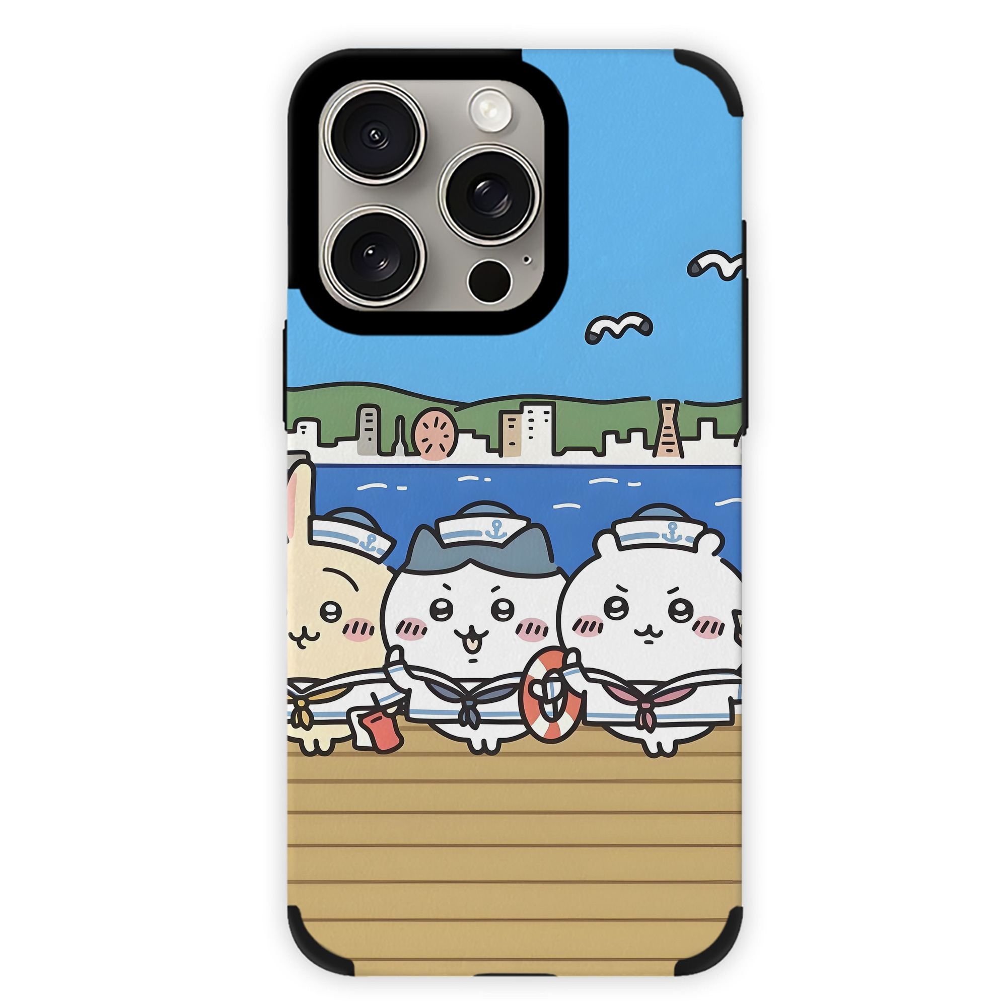 （画像用） ちいかわ Chii-kawa 【iPhone15ProMax対応】 PUレザー スマホケース 耐衝撃＆黄変防止