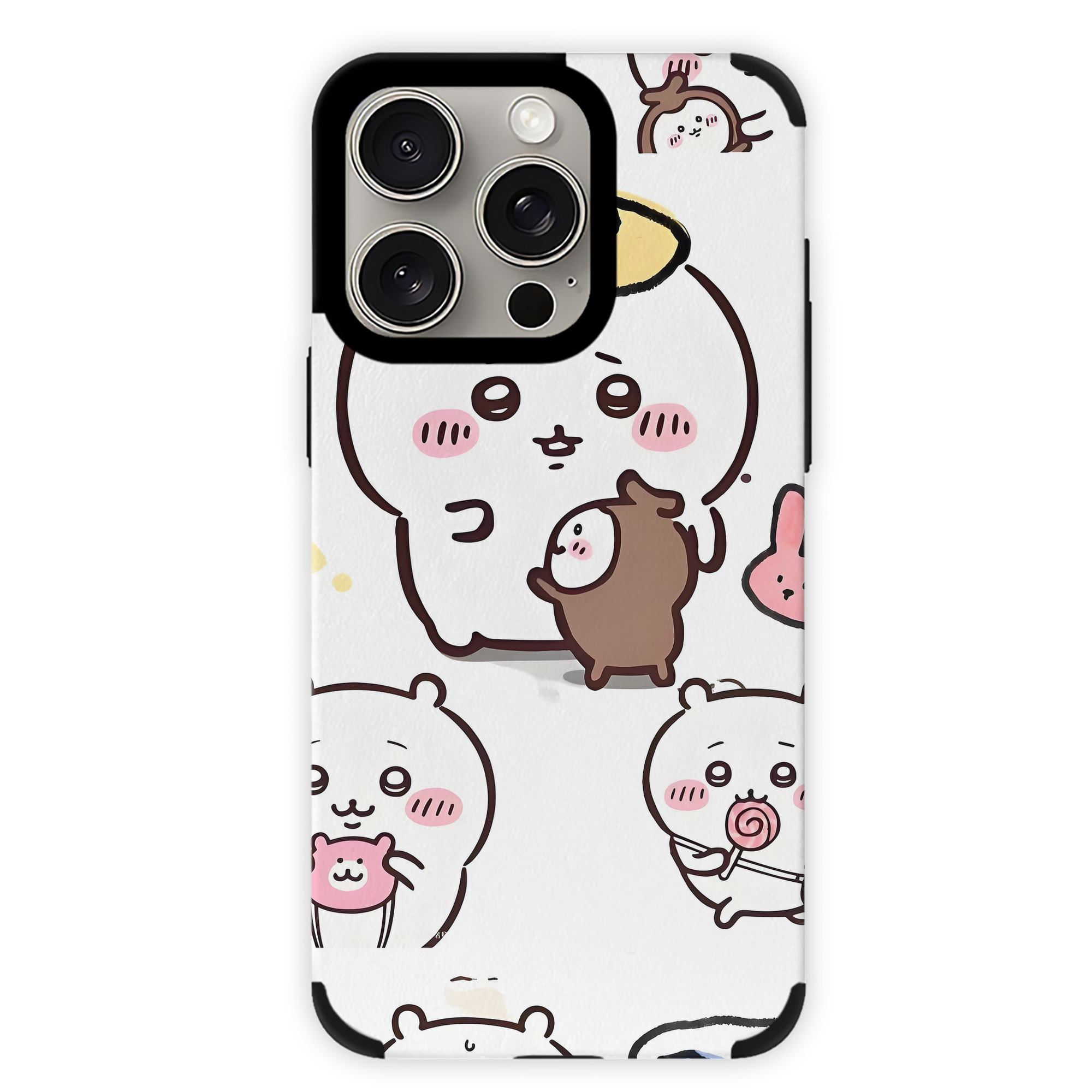 （画像用） ちいかわ Chii-kawa 【iPhone15ProMax対応】 PUレザー スマホケース 耐衝撃＆黄変防止