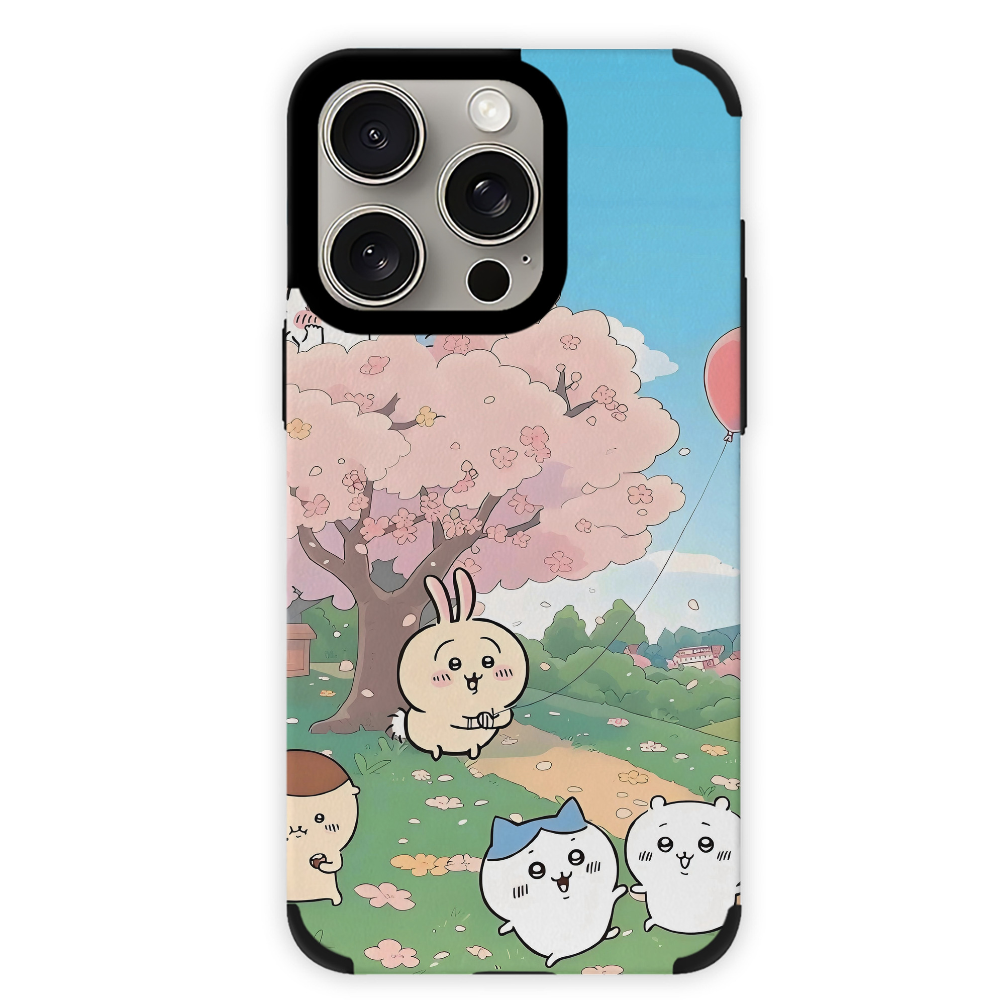 （画像用） ちいかわ Chii-kawa 【iPhone15ProMax対応】 PUレザー スマホケース 耐衝撃＆黄変防止