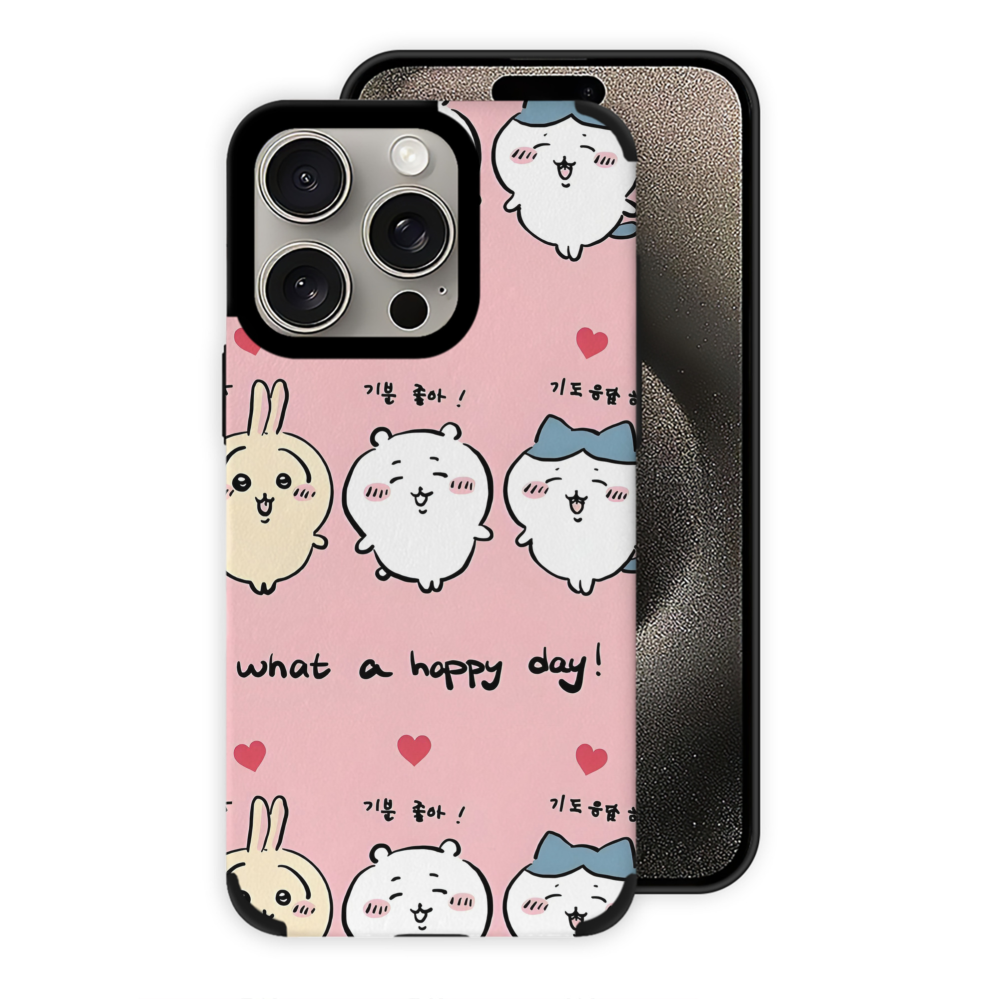 （画像用） ちいかわ Chii-kawa 【iPhone15ProMax対応】 PUレザー スマホケース 耐衝撃＆黄変防止