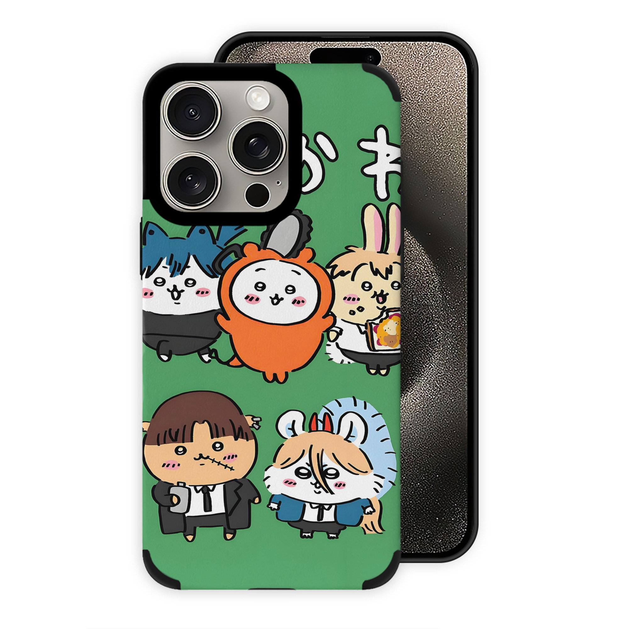（画像用） ちいかわ Chii-kawa 【iPhone15ProMax対応】 PUレザー スマホケース 耐衝撃＆黄変防止