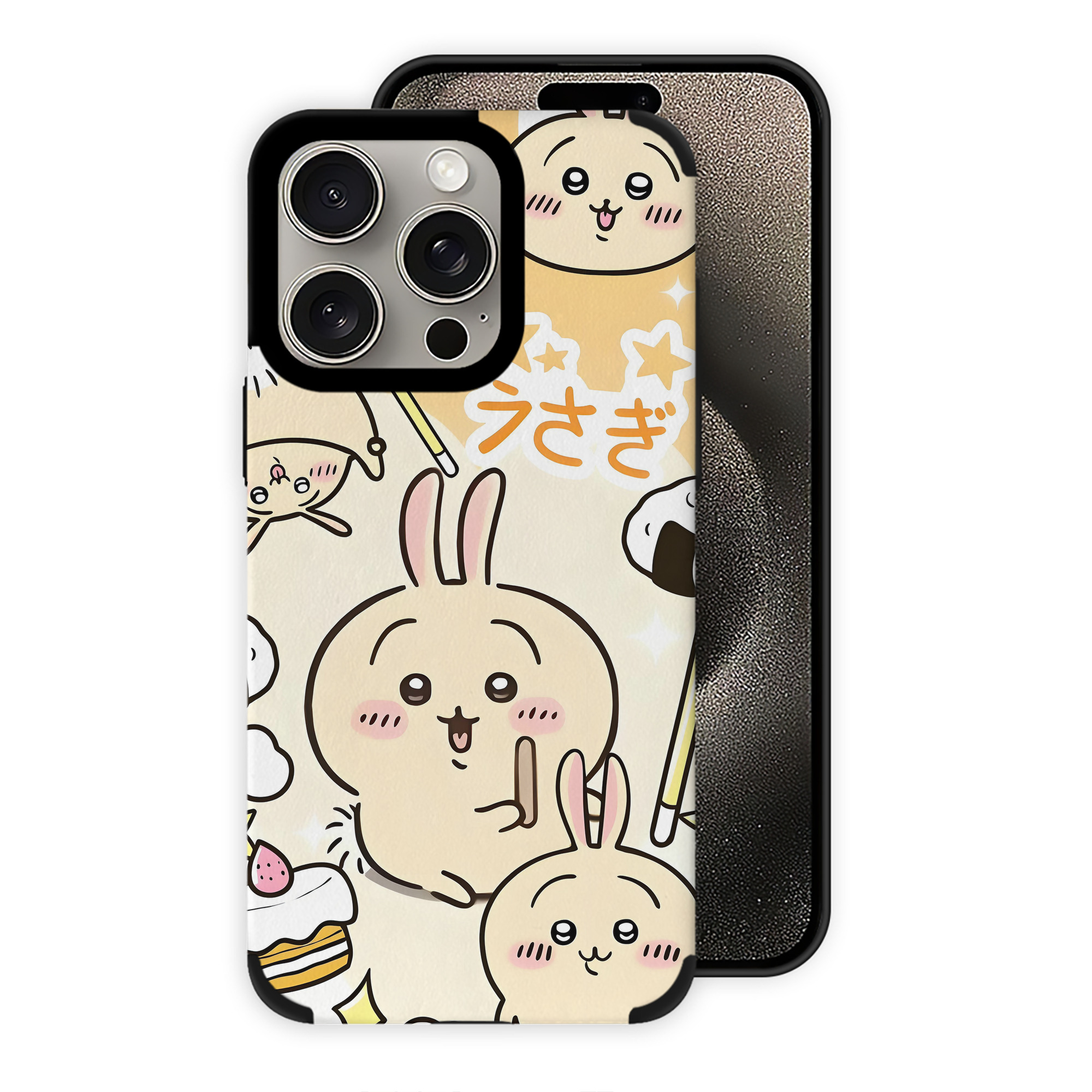 （画像用） ちいかわ Chii-kawa 【iPhone15ProMax対応】 PUレザー スマホケース 耐衝撃＆黄変防止