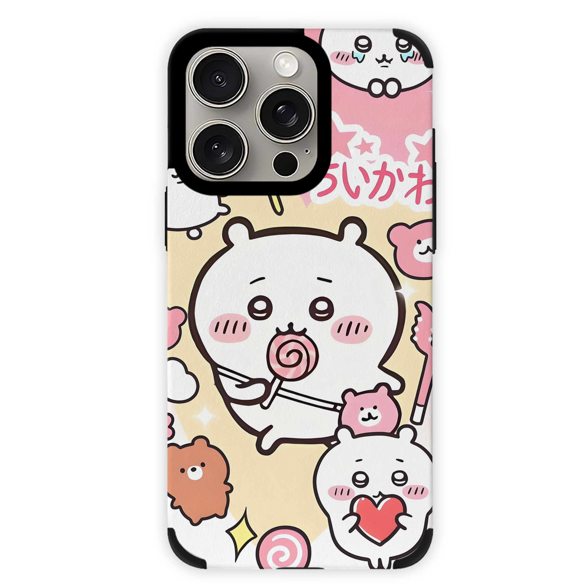 （画像用） ちいかわ Chii-kawa 【iPhone15ProMax対応】 PUレザー スマホケース 耐衝撃＆黄変防止