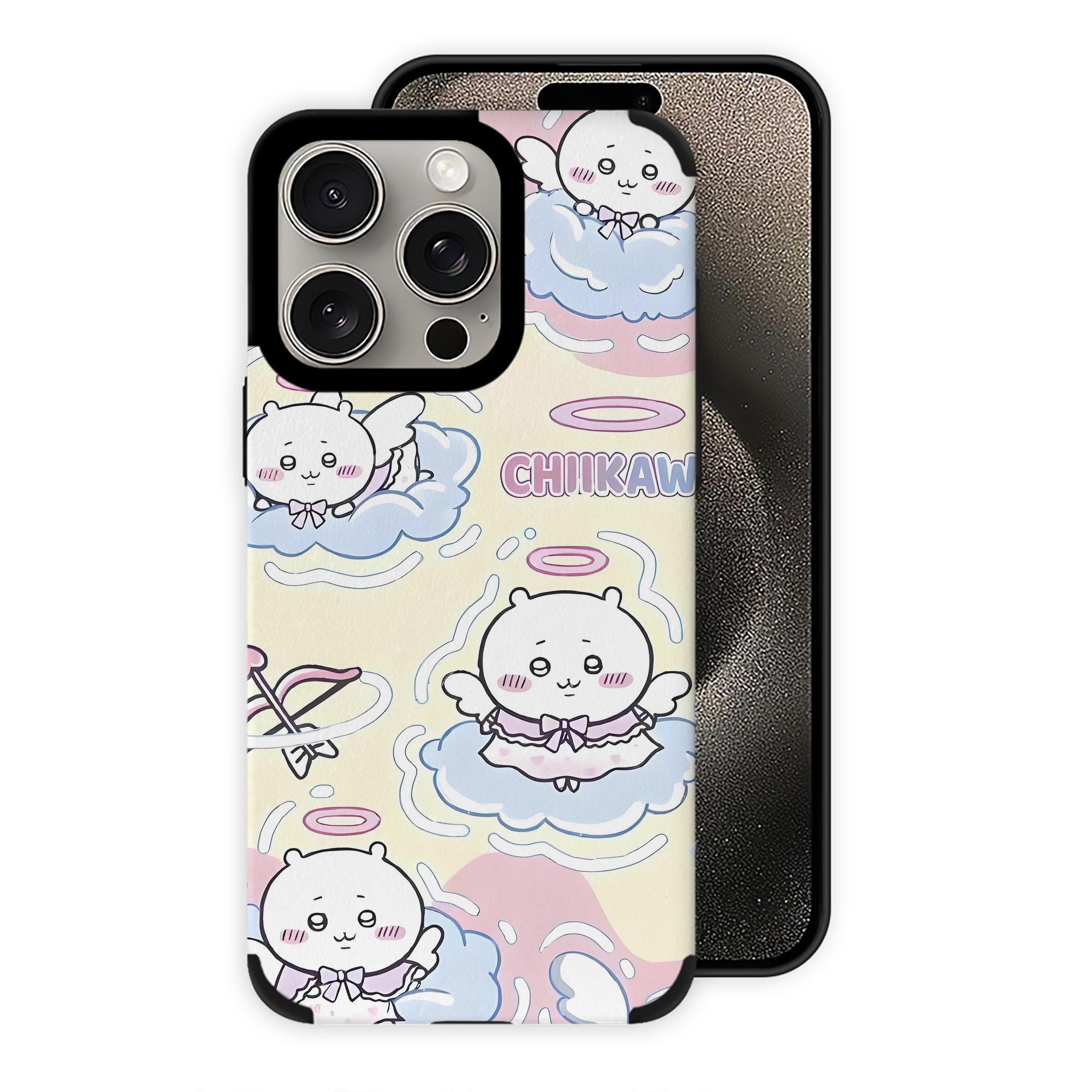 （画像用） ちいかわ Chii-kawa 【iPhone15ProMax対応】 PUレザー スマホケース 耐衝撃＆黄変防止