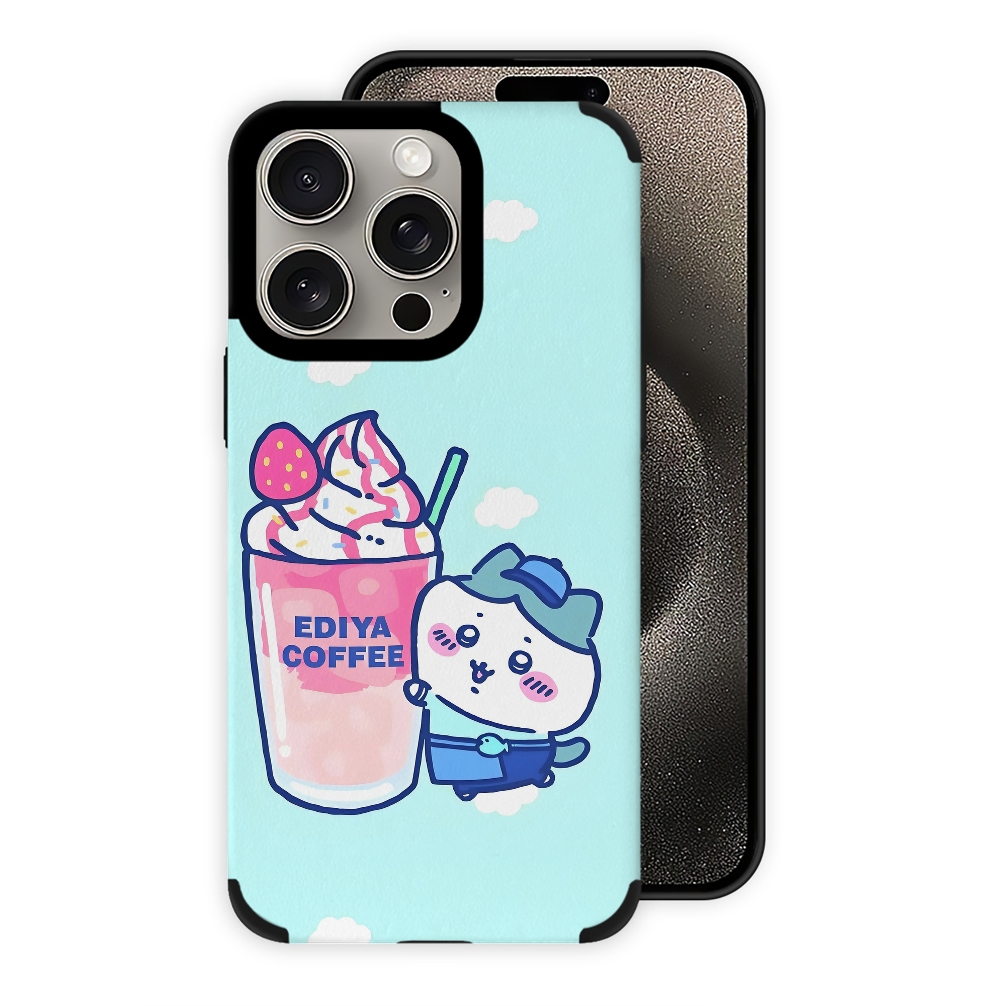 （画像用） ちいかわ Chii-kawa 【iPhone15ProMax対応】 PUレザー スマホケース 耐衝撃＆黄変防止