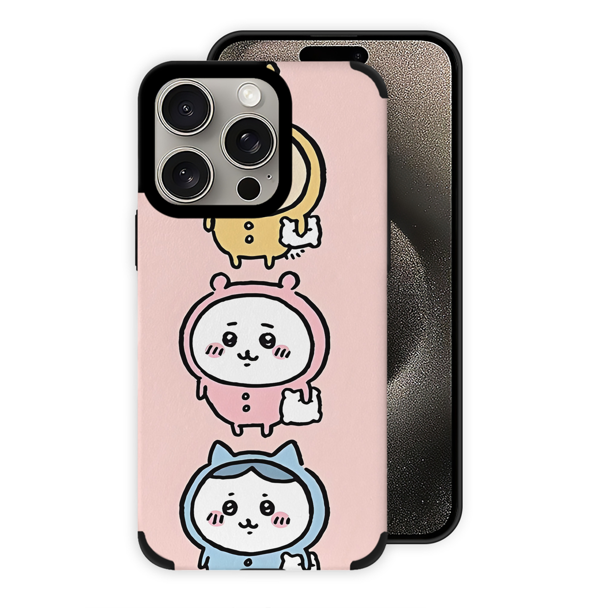 （画像用） ちいかわ Chii-kawa 【iPhone15ProMax対応】 PUレザー スマホケース 耐衝撃＆黄変防止