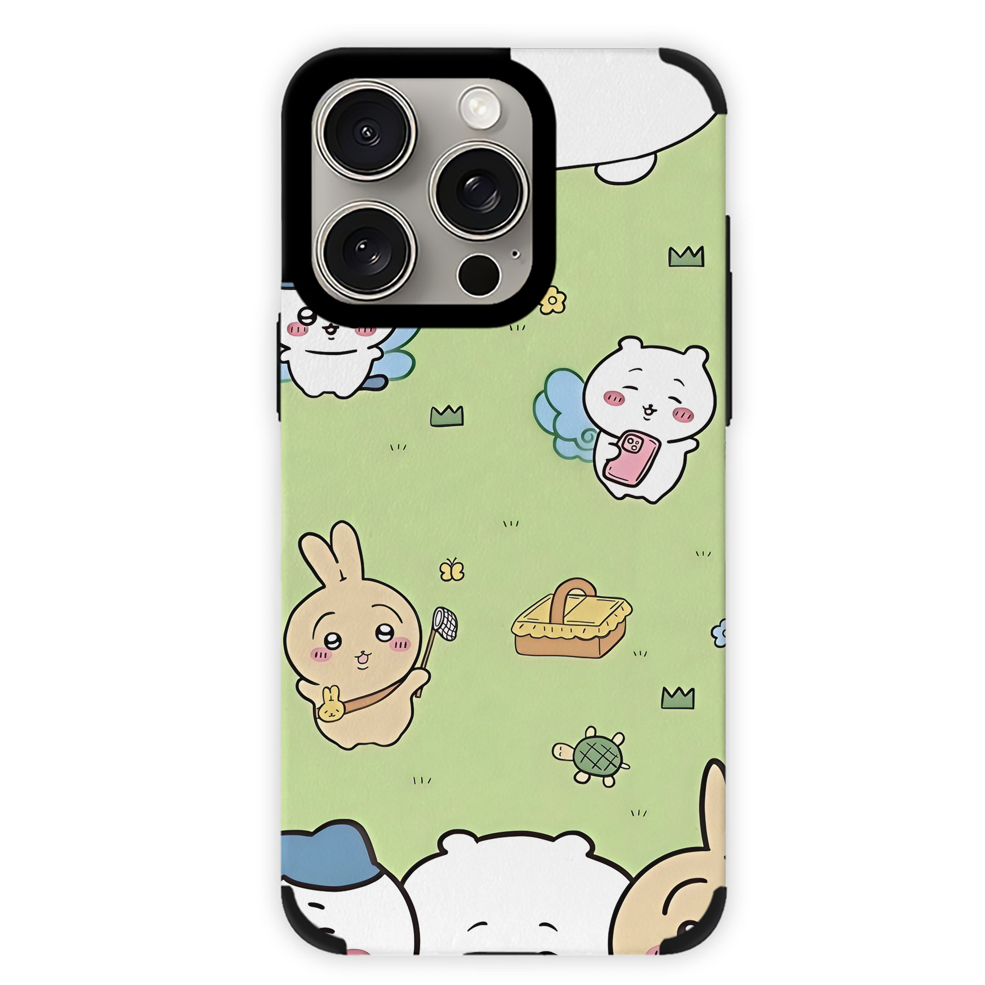 （画像用） ちいかわ Chii-kawa 【iPhone15ProMax対応】 PUレザー スマホケース 耐衝撃＆黄変防止