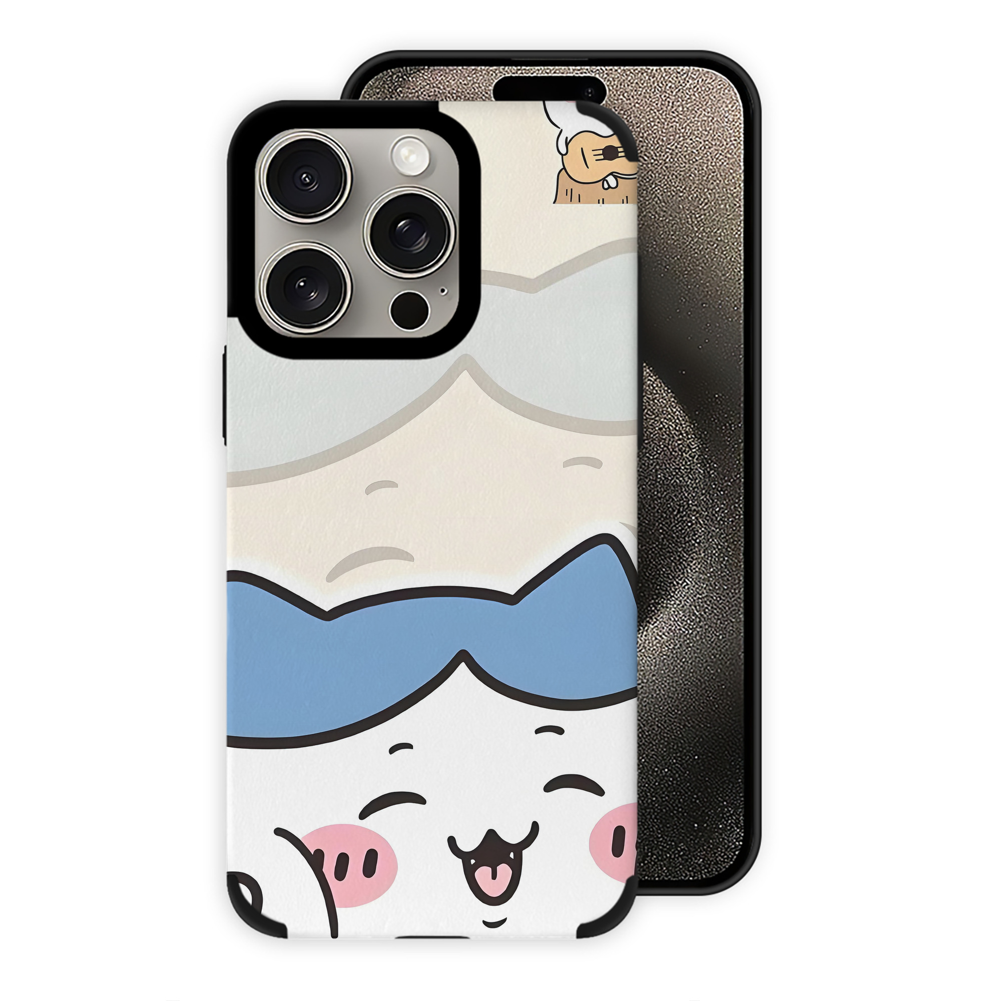 （画像用） ちいかわ Chii-kawa 【iPhone15ProMax対応】 PUレザー スマホケース 耐衝撃＆黄変防止