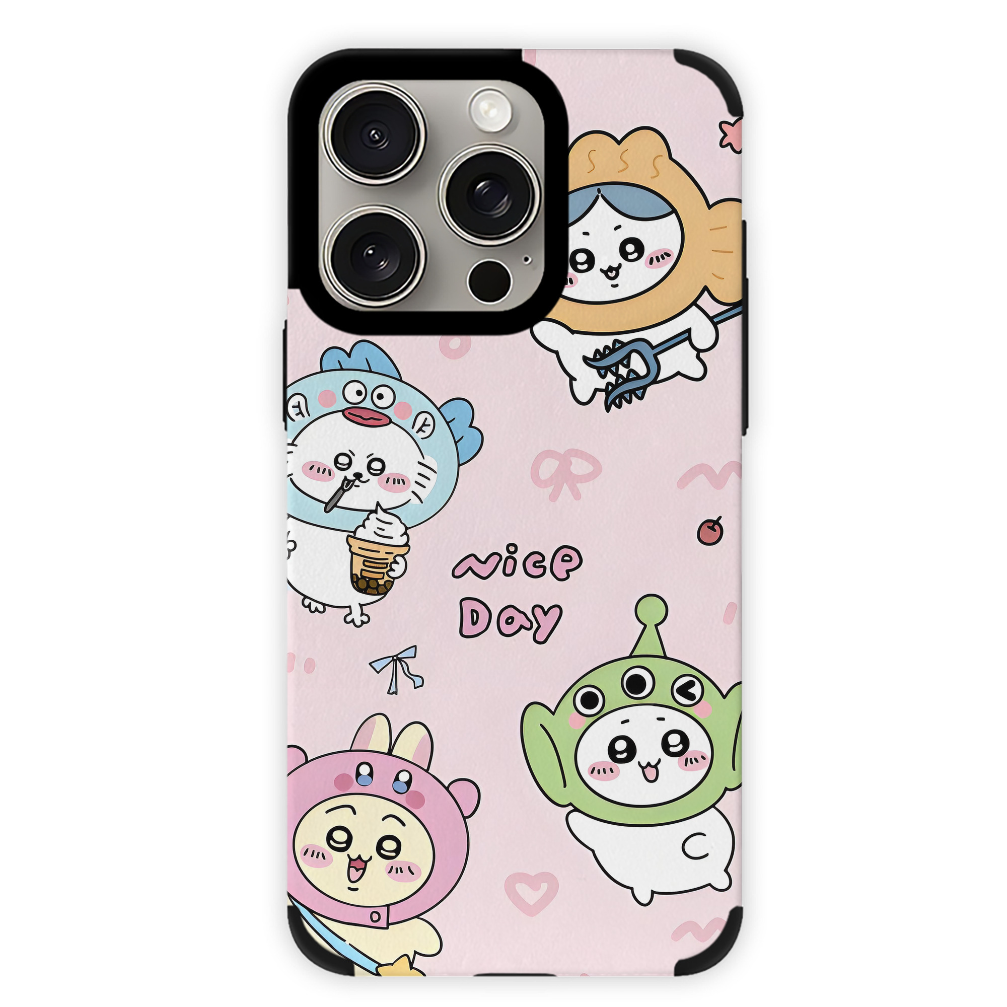 （画像用） ちいかわ Chii-kawa 【iPhone15ProMax対応】 PUレザー スマホケース 耐衝撃＆黄変防止