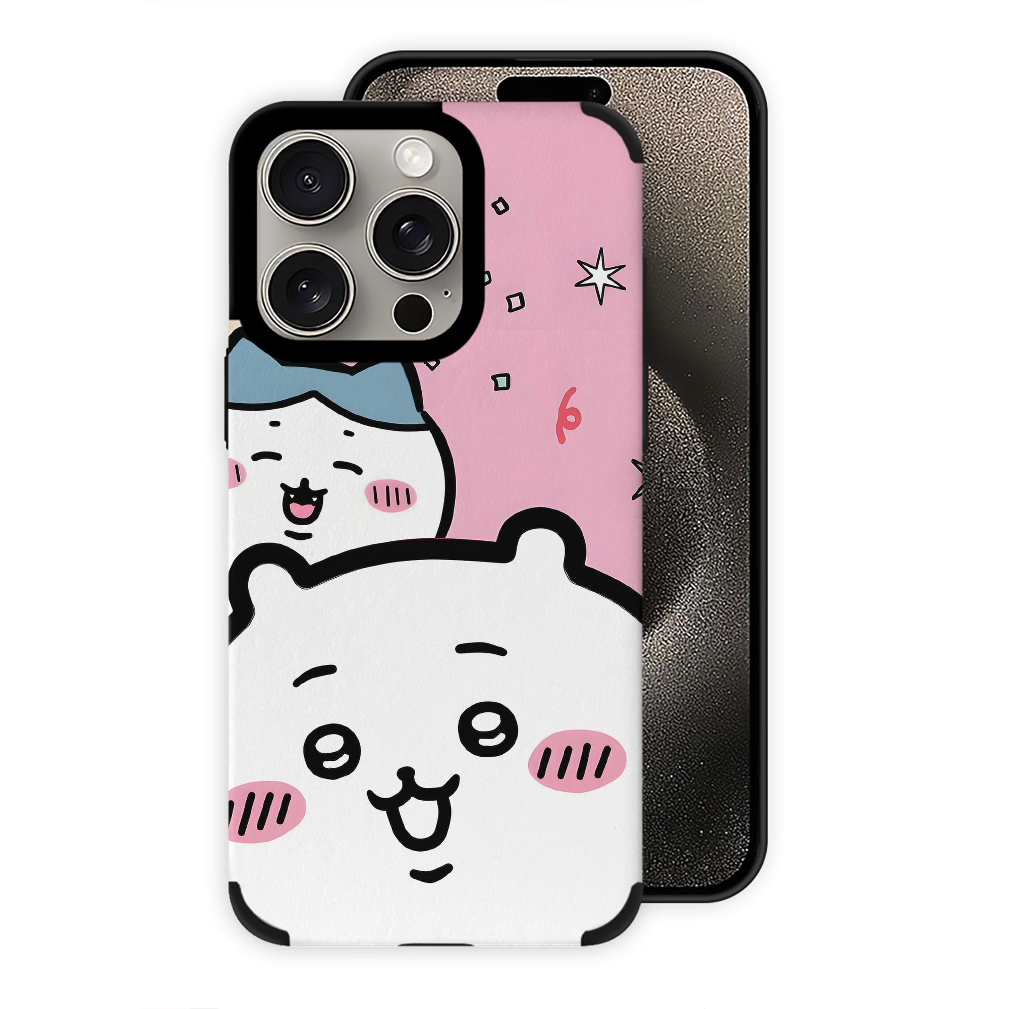 （画像用） ちいかわ Chii-kawa 【iPhone15ProMax対応】 PUレザー スマホケース 耐衝撃＆黄変防止