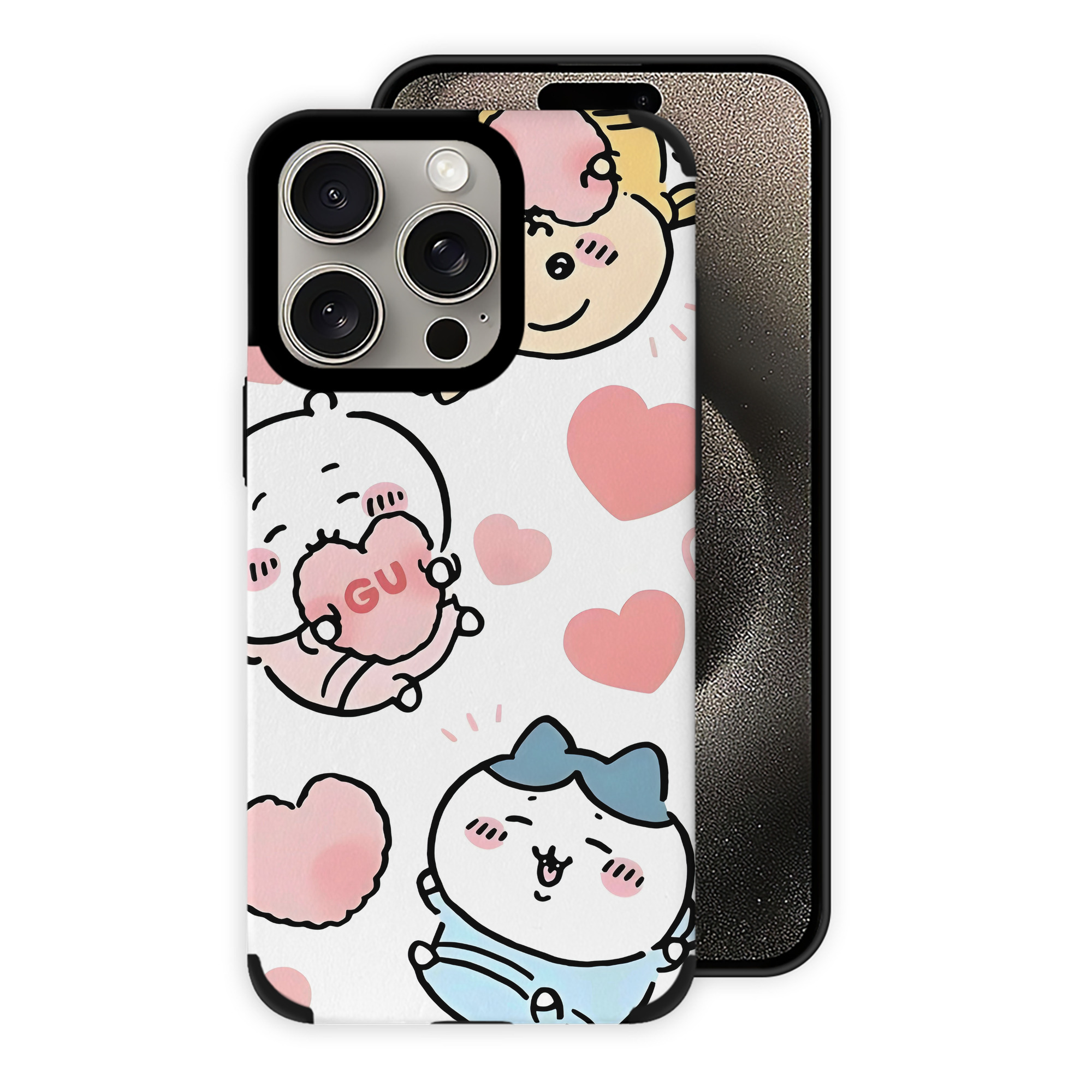 （画像用） ちいかわ Chii-kawa 【iPhone15ProMax対応】 PUレザー スマホケース 耐衝撃＆黄変防止