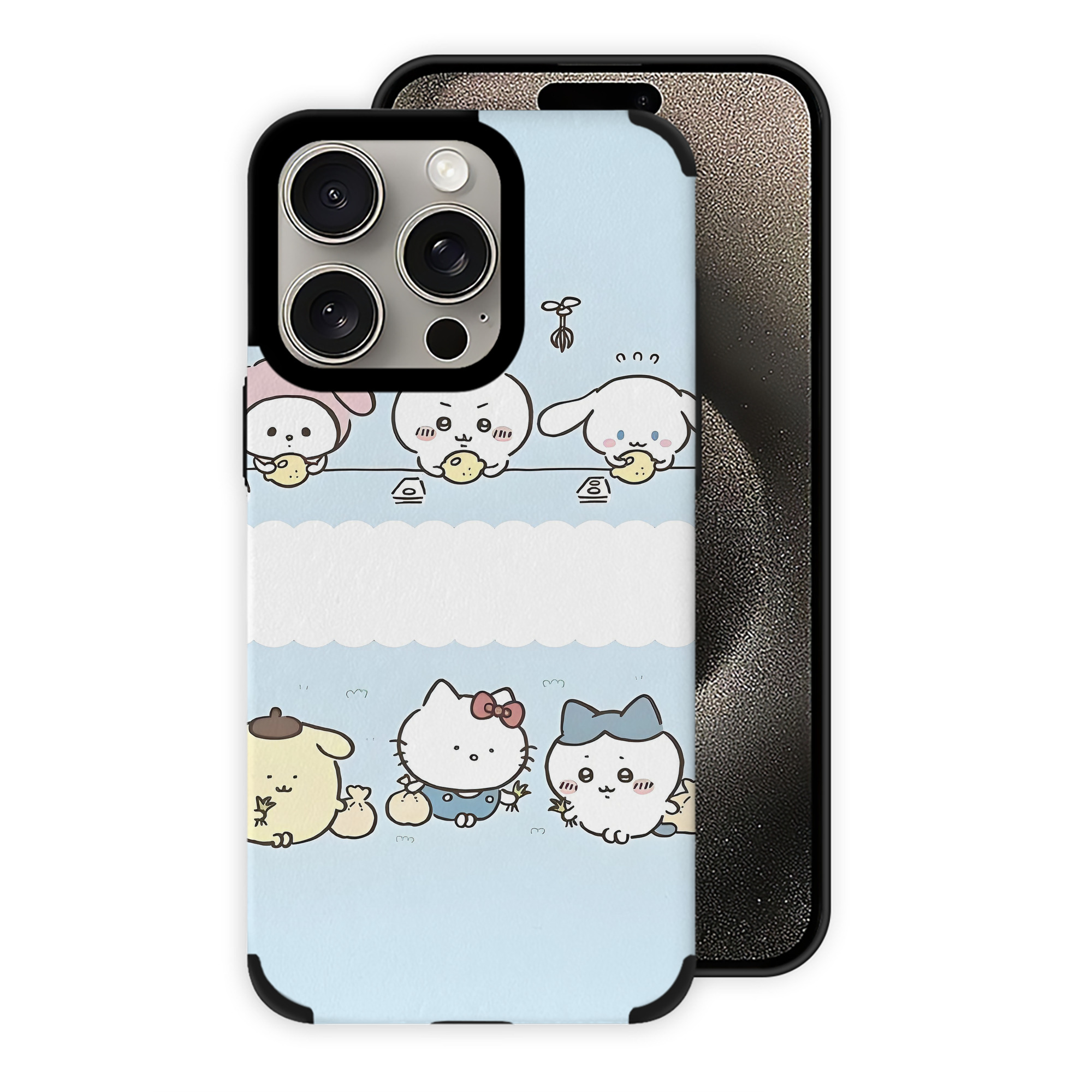 （画像用） ちいかわ Chii-kawa 【iPhone15ProMax対応】 PUレザー スマホケース 耐衝撃＆黄変防止