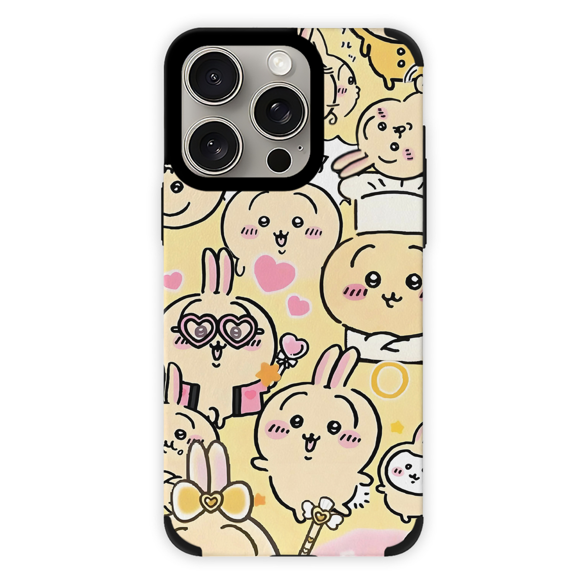 （画像用） ちいかわ Chii-kawa 【iPhone15ProMax対応】 PUレザー スマホケース 耐衝撃＆黄変防止