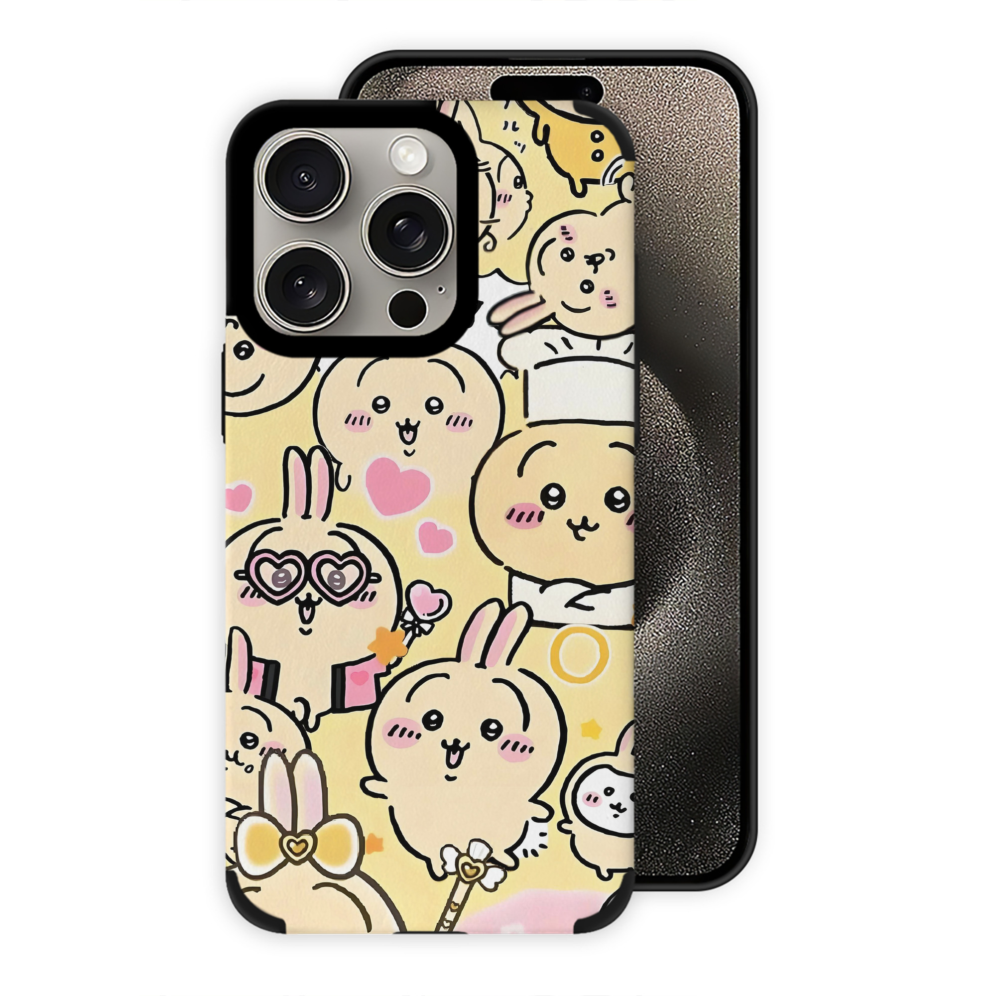 （画像用） ちいかわ Chii-kawa 【iPhone15ProMax対応】 PUレザー スマホケース 耐衝撃＆黄変防止