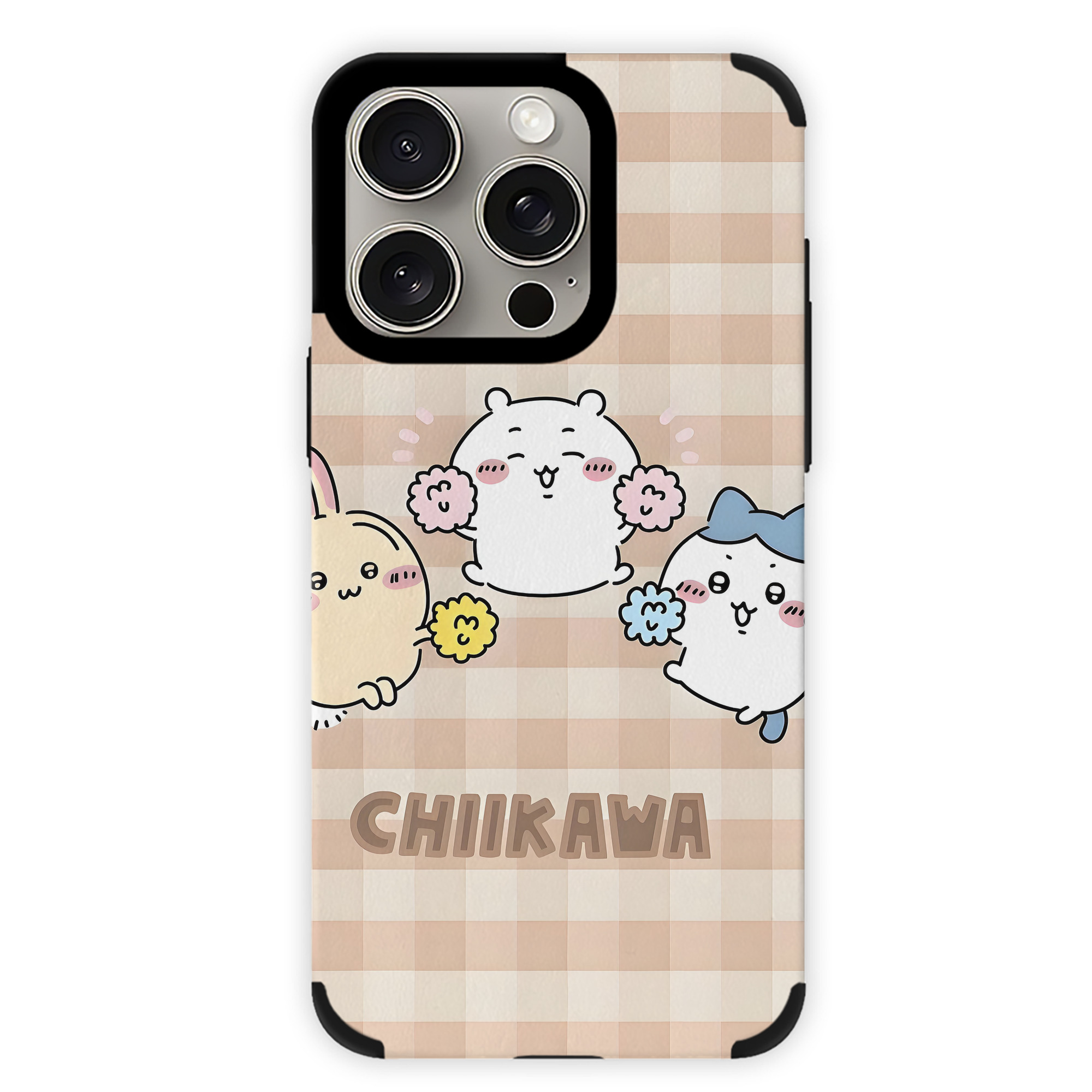 （画像用） ちいかわ Chii-kawa 【iPhone15ProMax対応】 PUレザー スマホケース 耐衝撃＆黄変防止