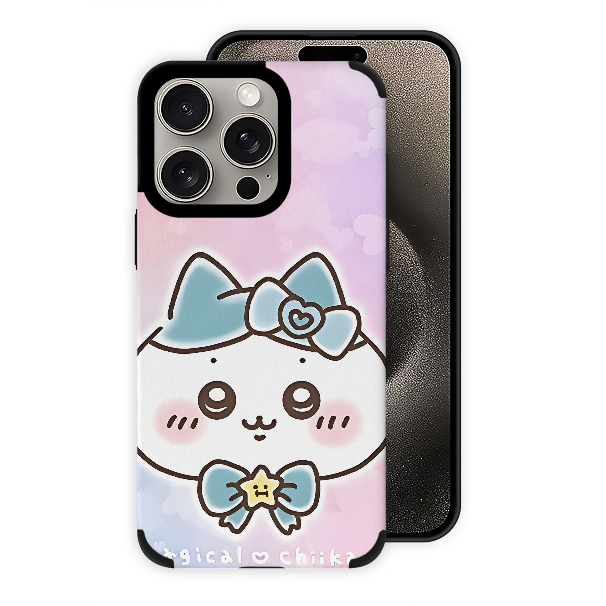 （画像用） ちいかわ Chii-kawa 【iPhone15ProMax対応】 PUレザー スマホケース 耐衝撃＆黄変防止