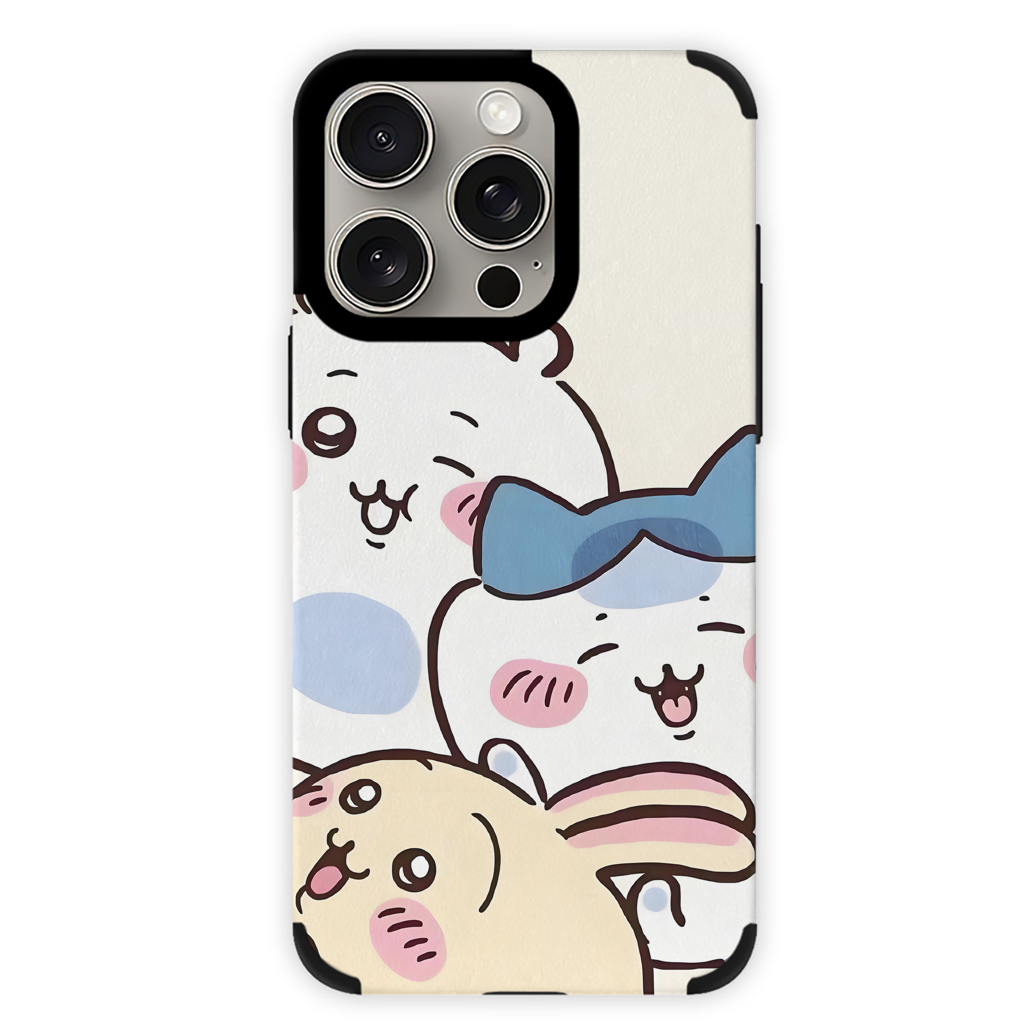 （画像用） ちいかわ Chii-kawa 【iPhone15ProMax対応】 PUレザー スマホケース 耐衝撃＆黄変防止