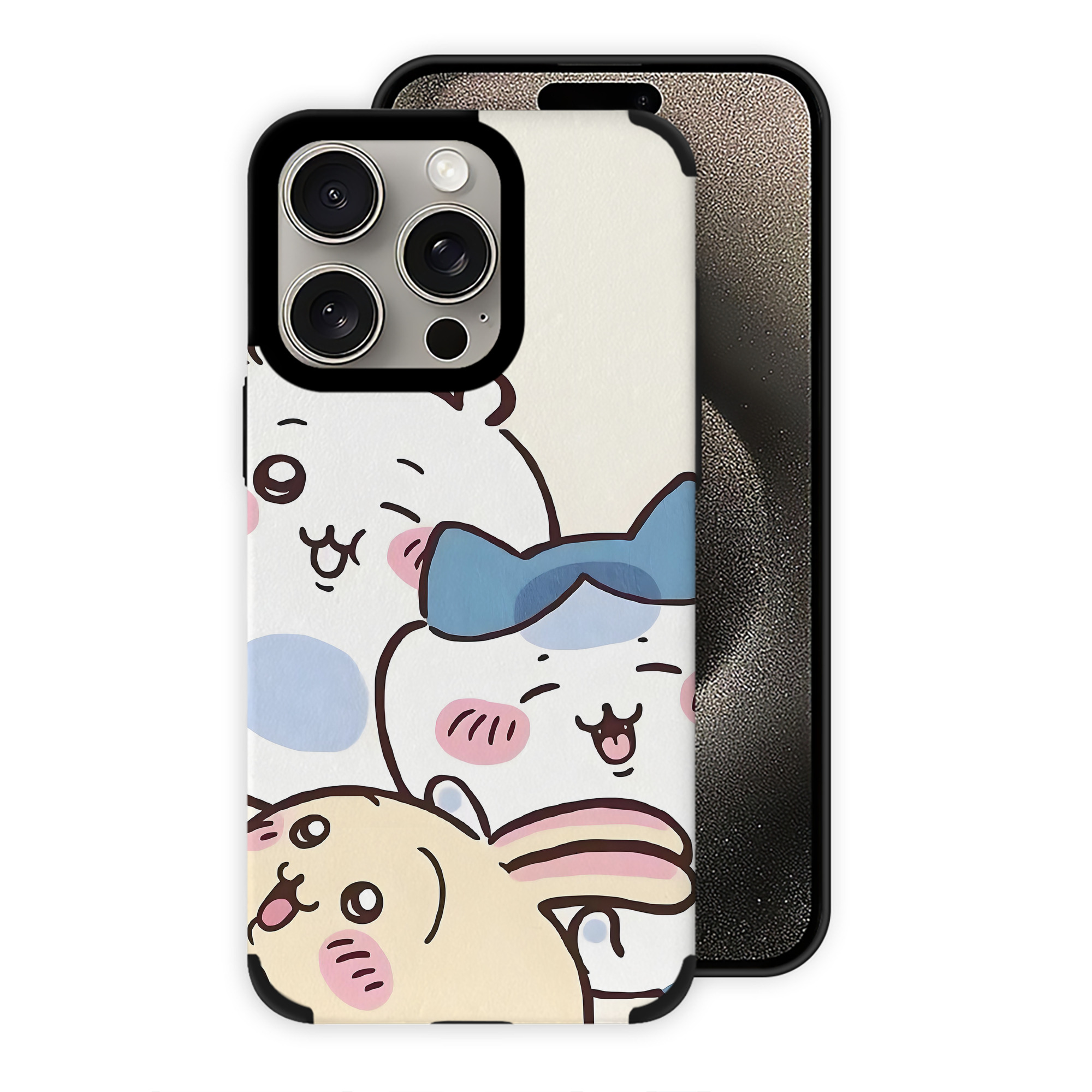 （画像用） ちいかわ Chii-kawa 【iPhone15ProMax対応】 PUレザー スマホケース 耐衝撃＆黄変防止