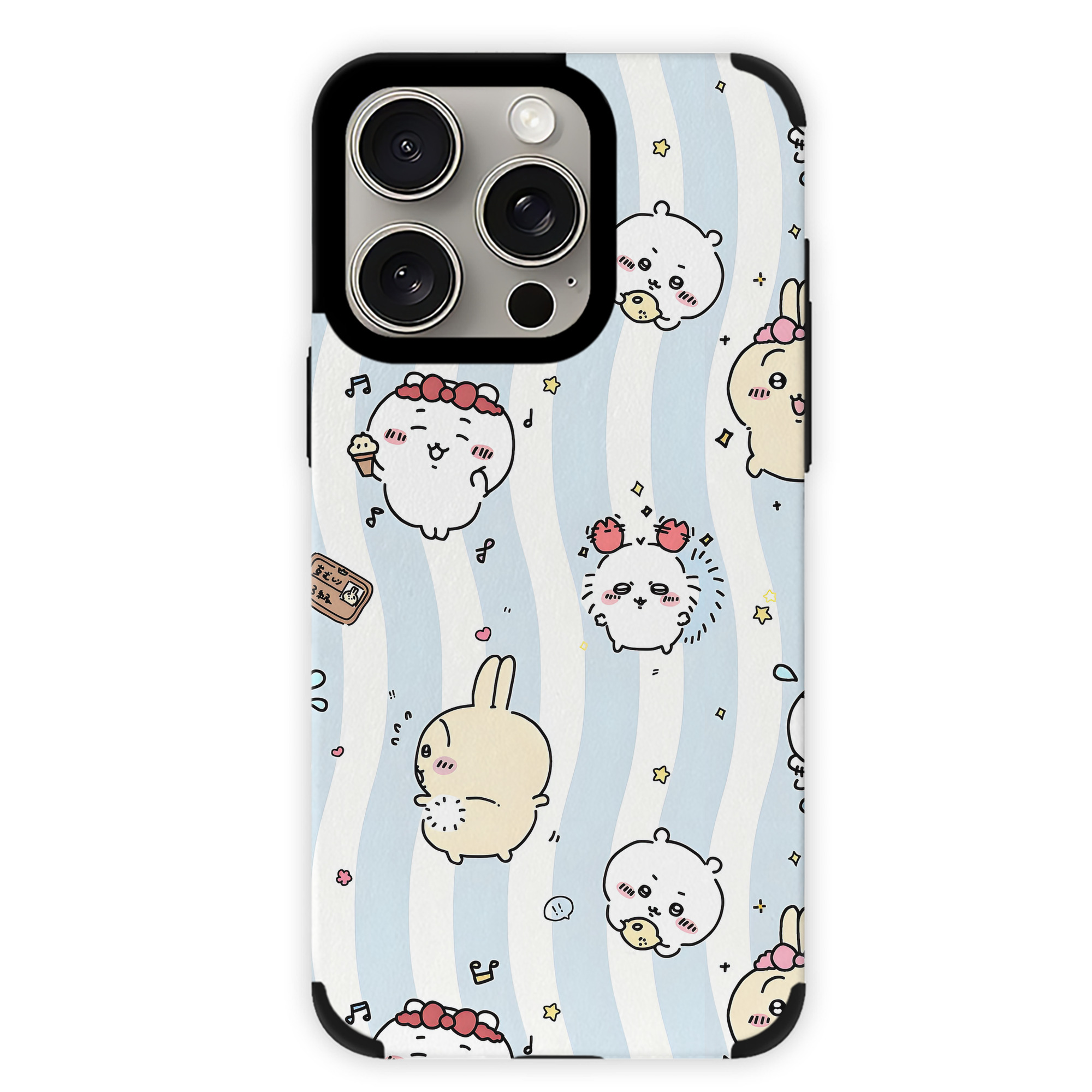 （画像用） ちいかわ Chii-kawa 【iPhone15ProMax対応】 PUレザー スマホケース 耐衝撃＆黄変防止