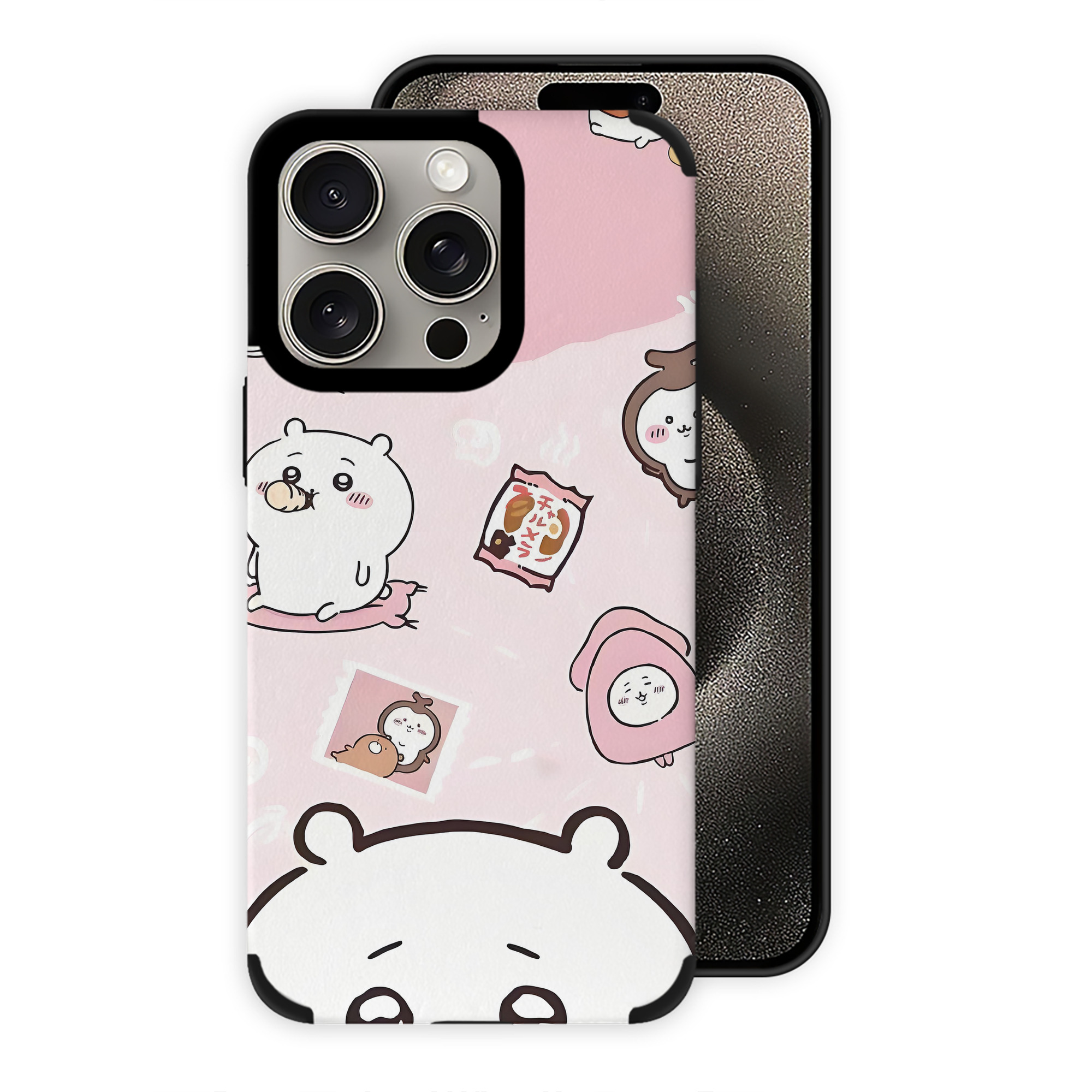 （画像用） ちいかわ Chii-kawa 【iPhone15ProMax対応】 PUレザー スマホケース 耐衝撃＆黄変防止